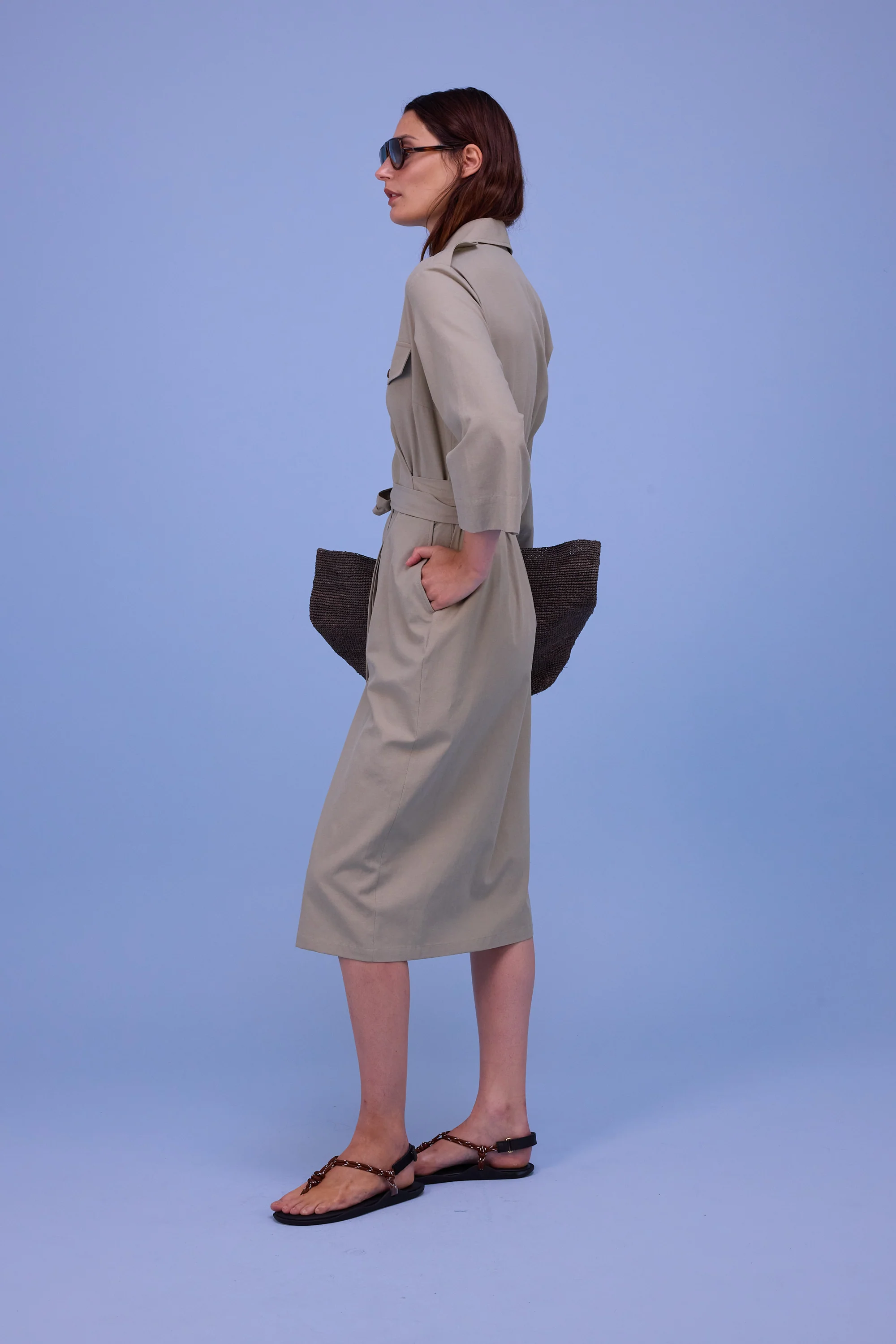 Hima jurk in dust sage - Image 2