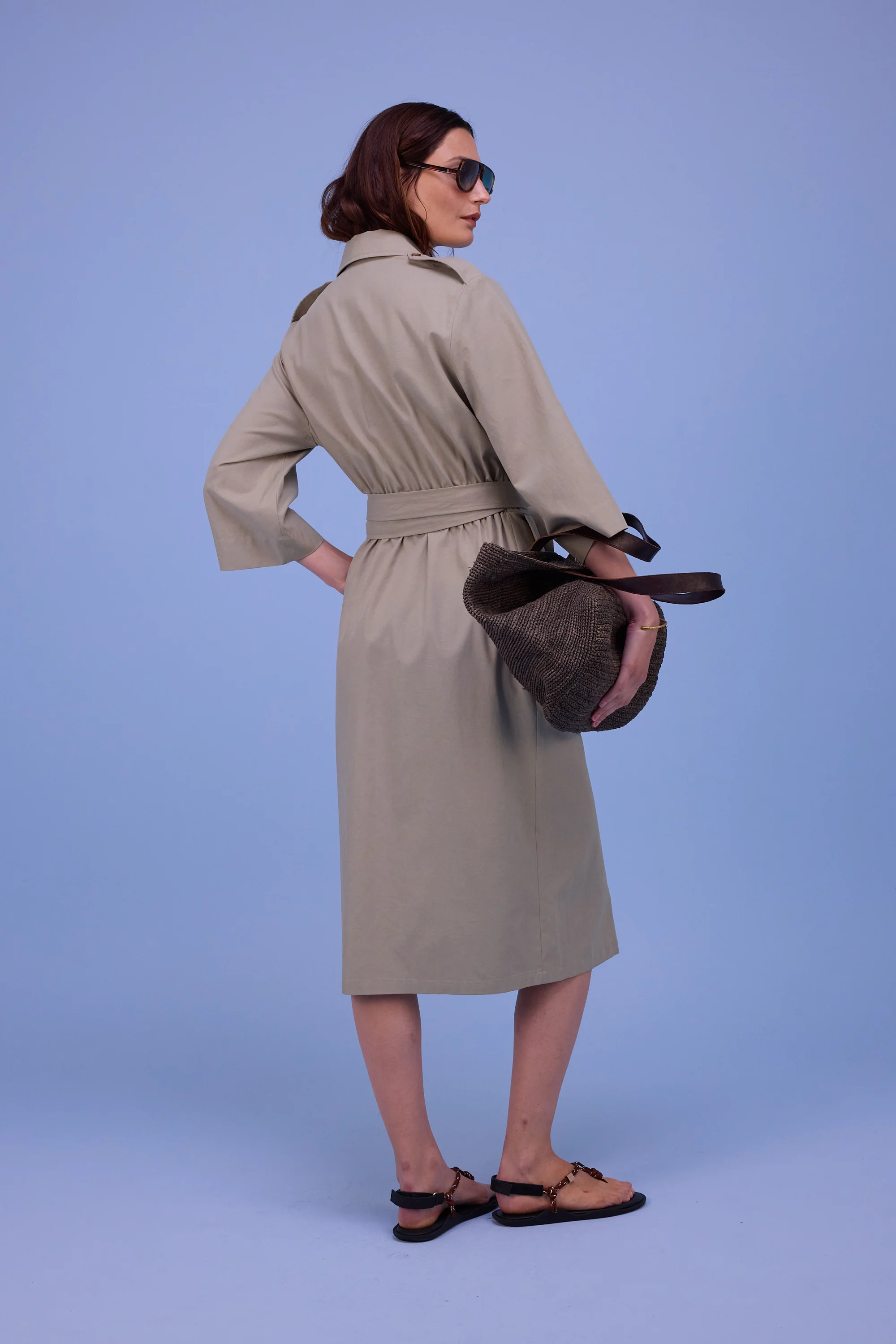 Hima jurk in dust sage - Image 3