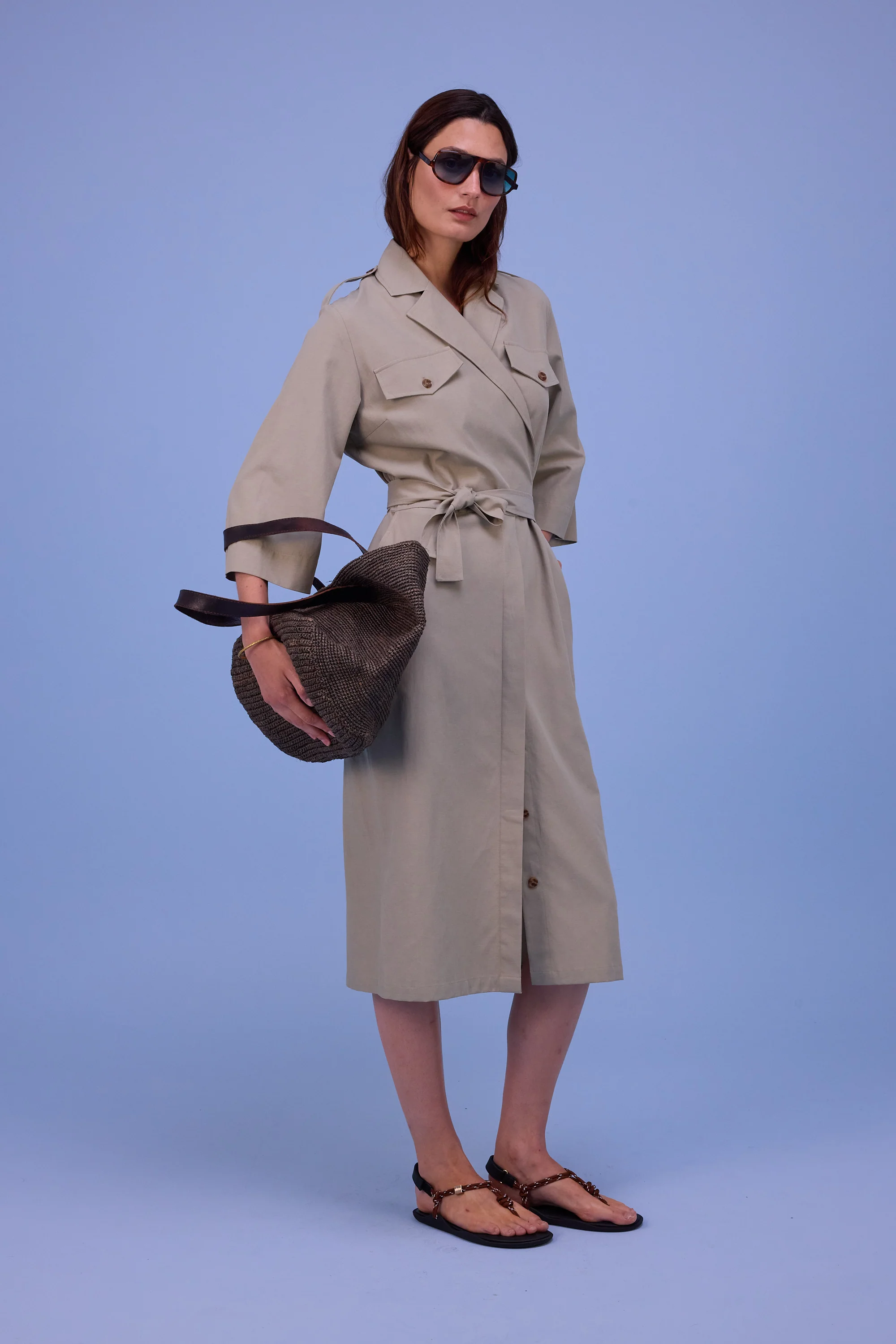 Hima jurk in dust sage - Image 4
