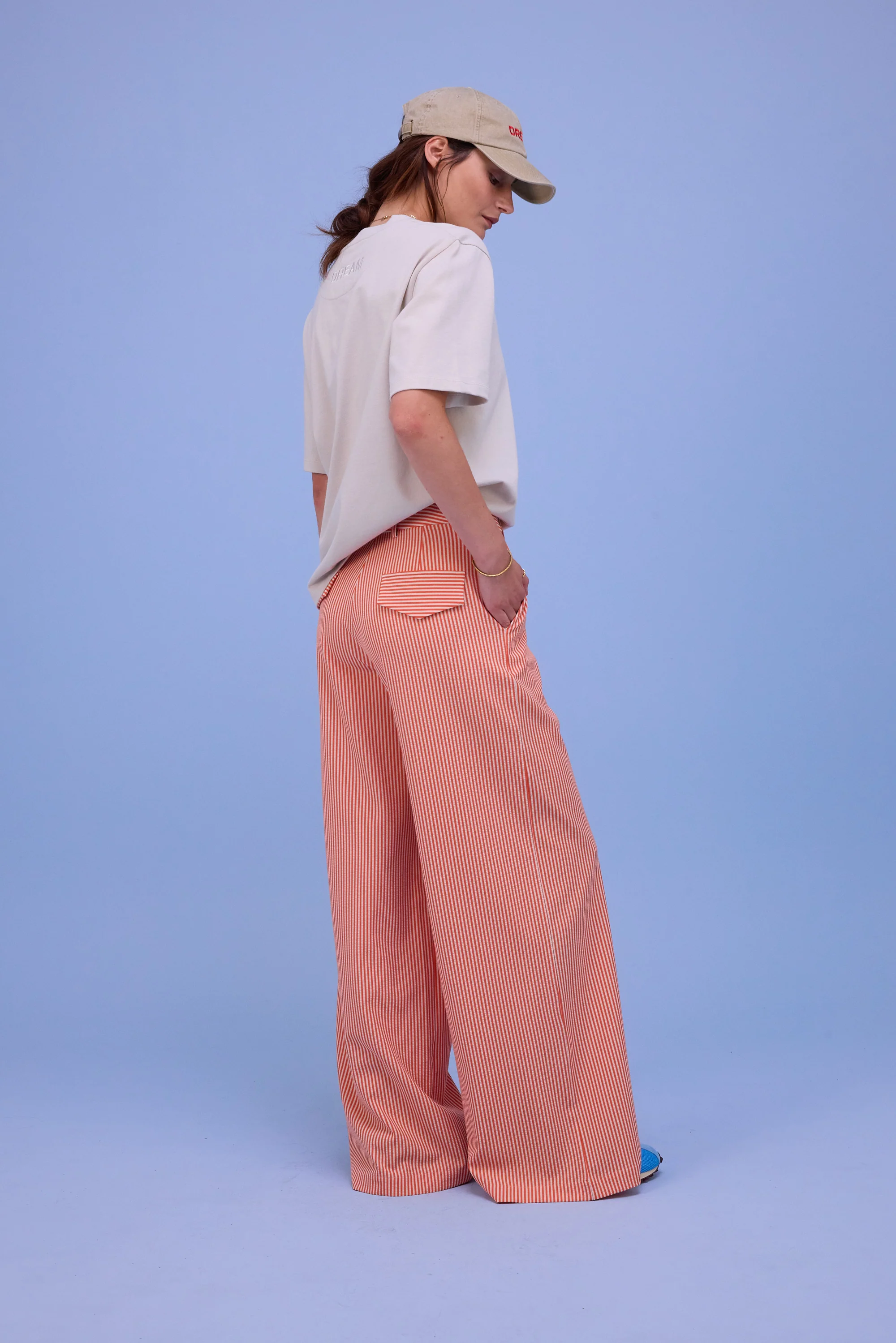Edward broek in orange seersucker - Image 4
