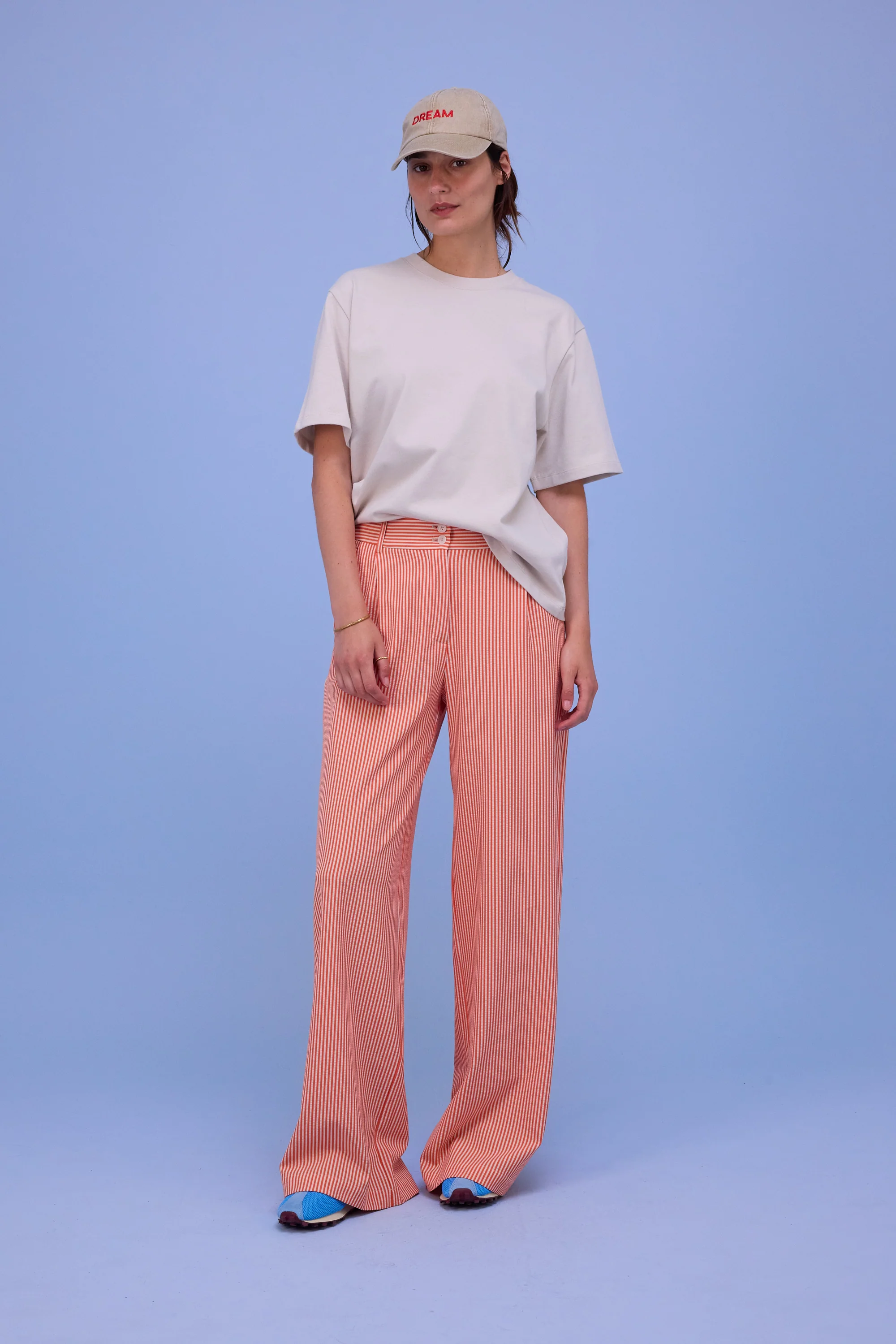 Edward broek in orange seersucker - Image 5