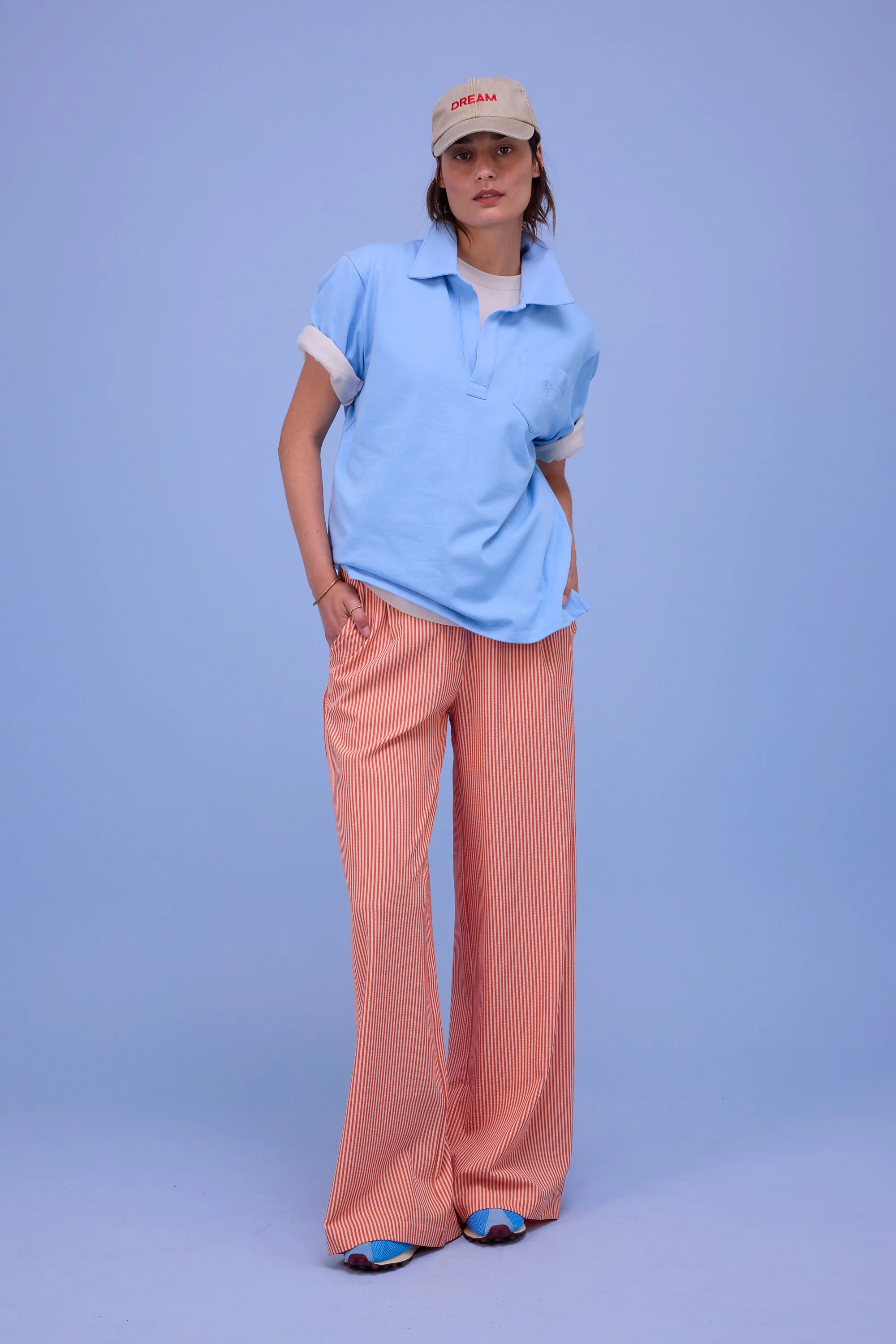 Edward broek in orange seersucker - Image 6