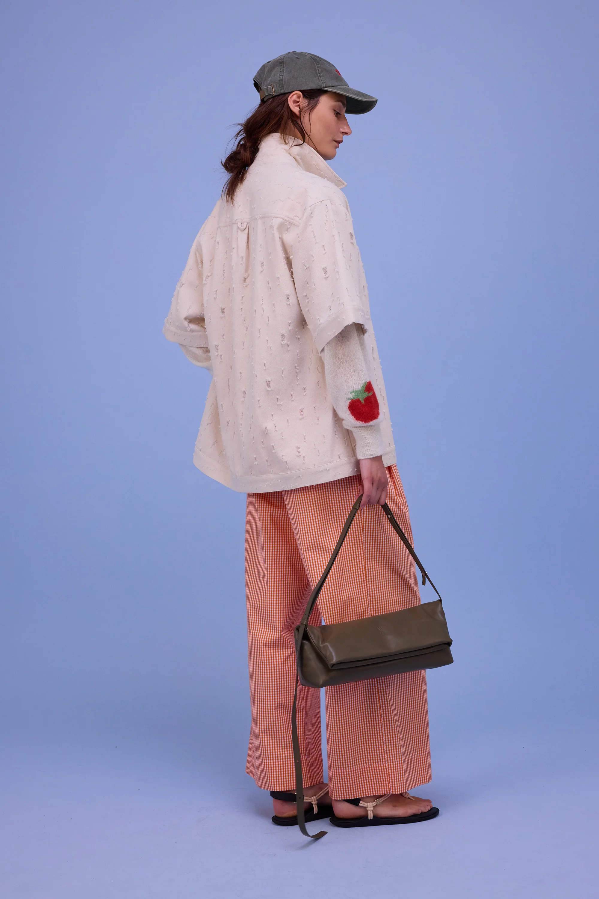 Giara hemd in ecru ripped cotton - Image 5
