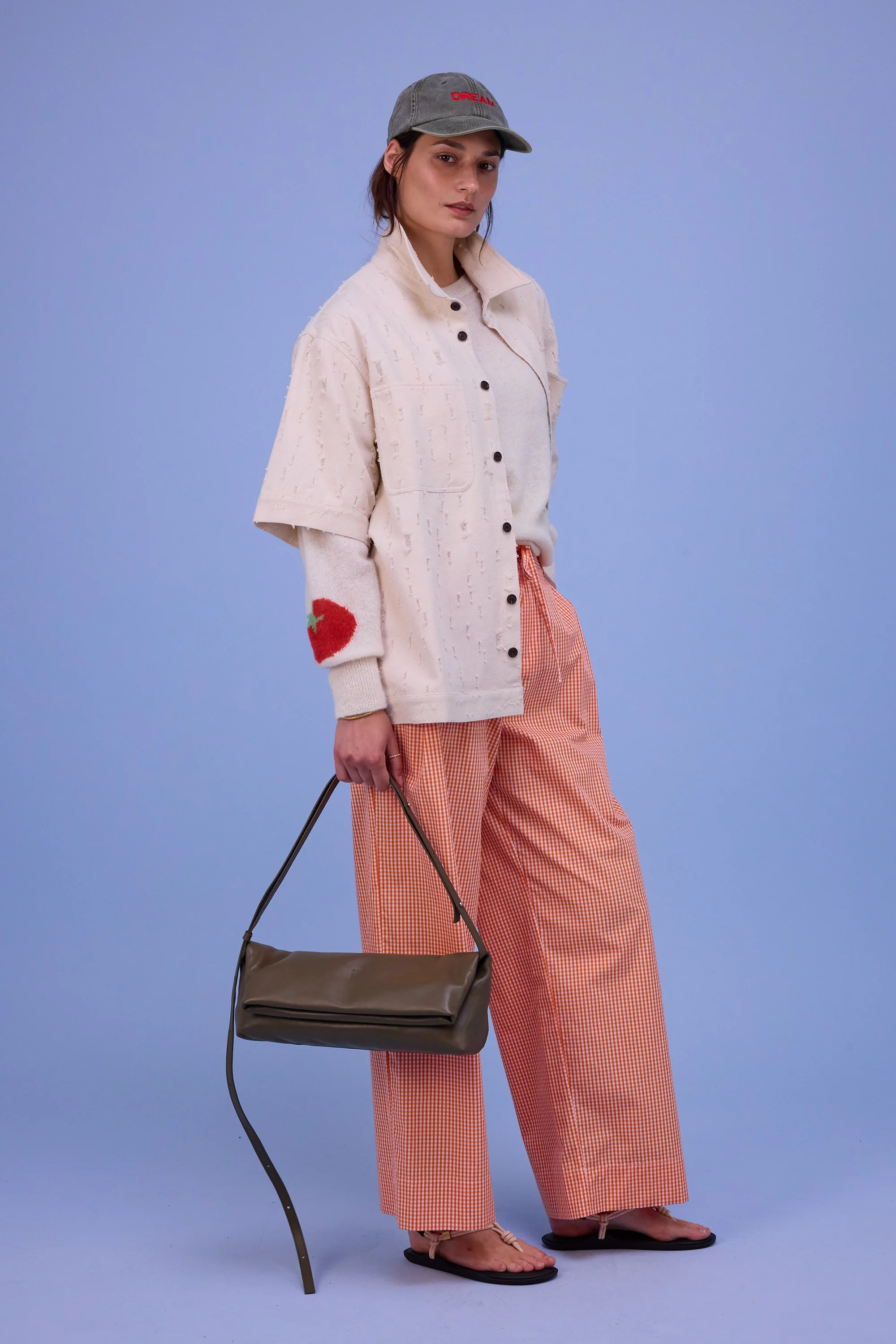 Giara hemd in ecru ripped cotton - Image 7