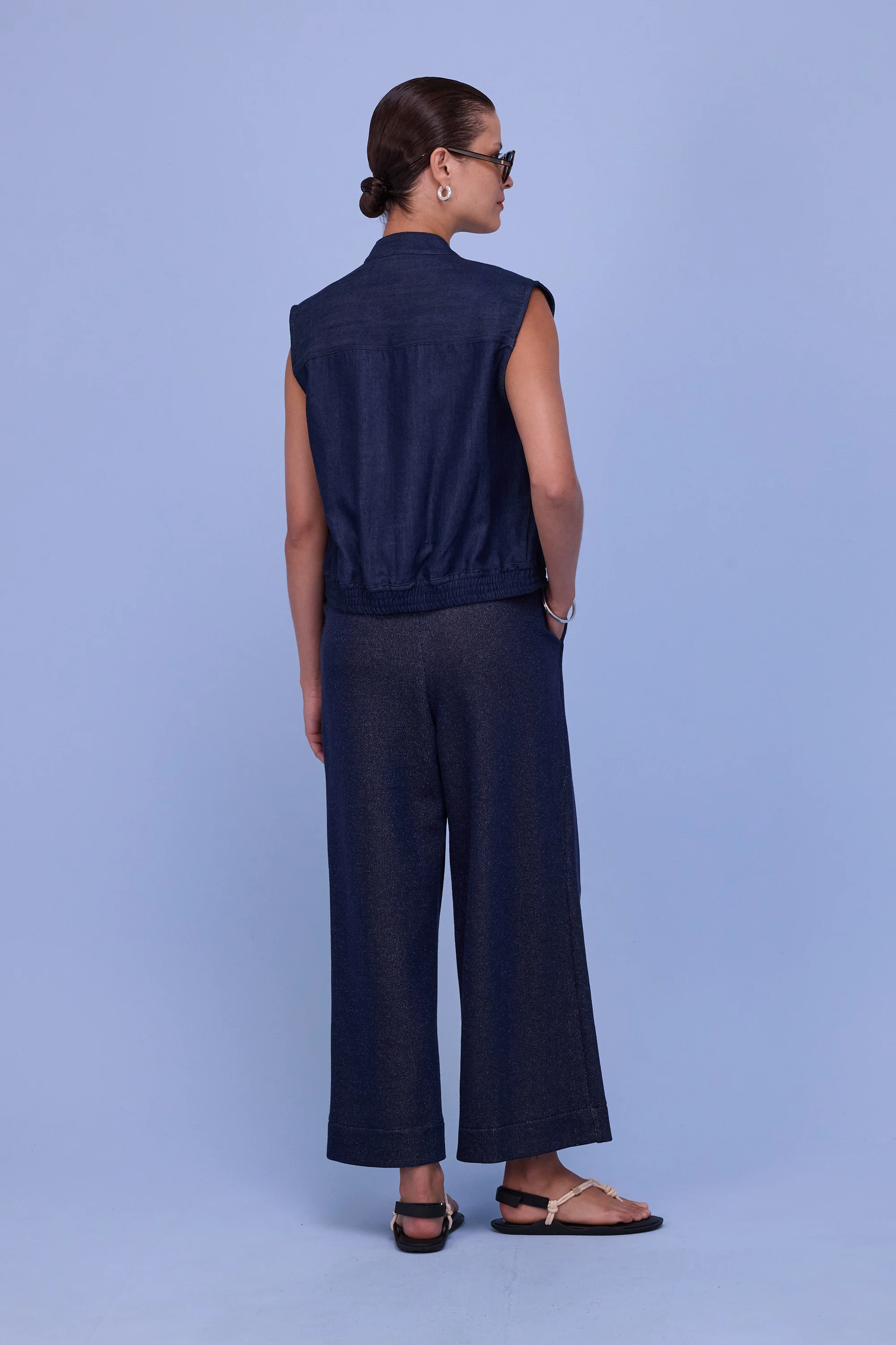 Helier broek in night blue lurex - Image 3