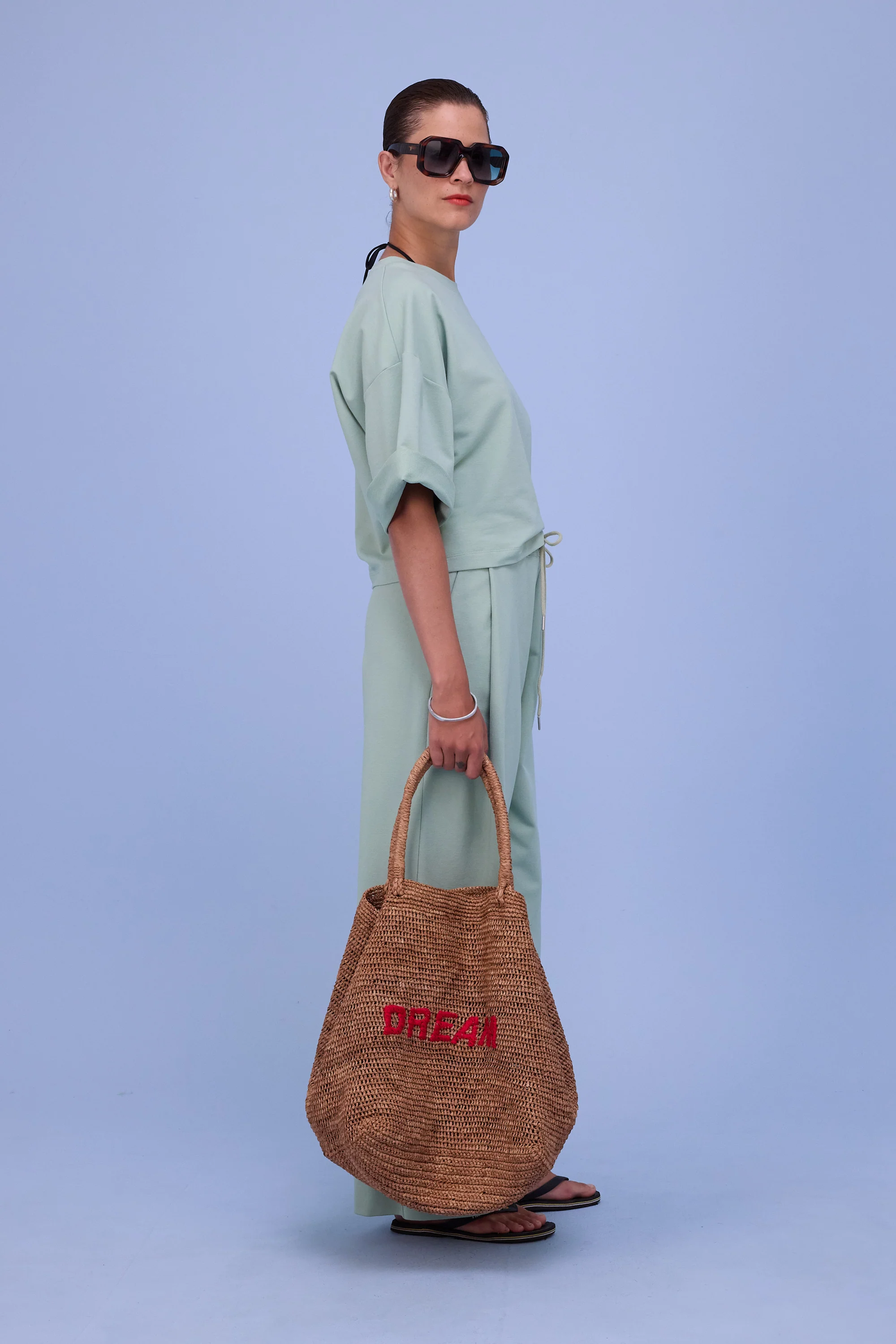 Dotty sweater in sage molton - Image 4