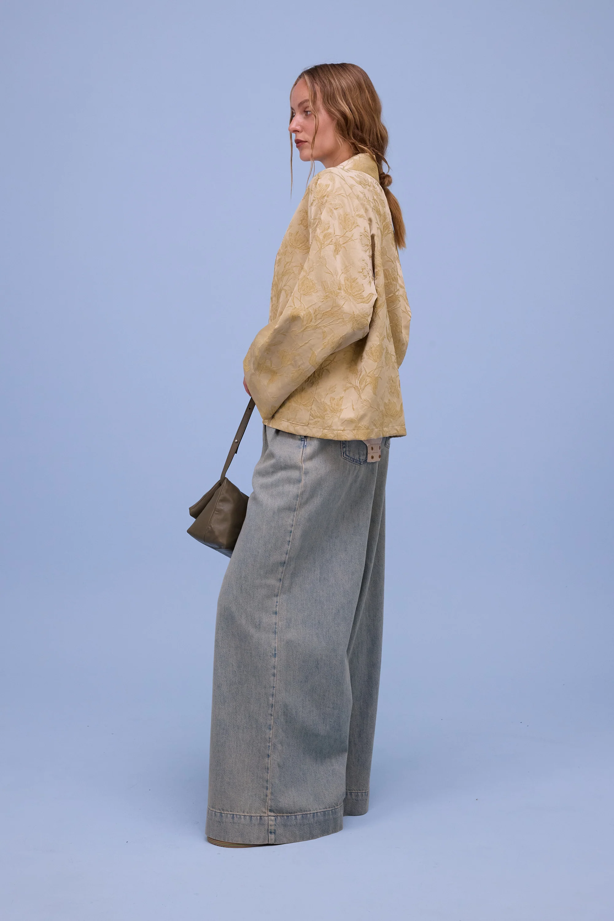 Flenn kimono in golden glow jacquard - Image 3