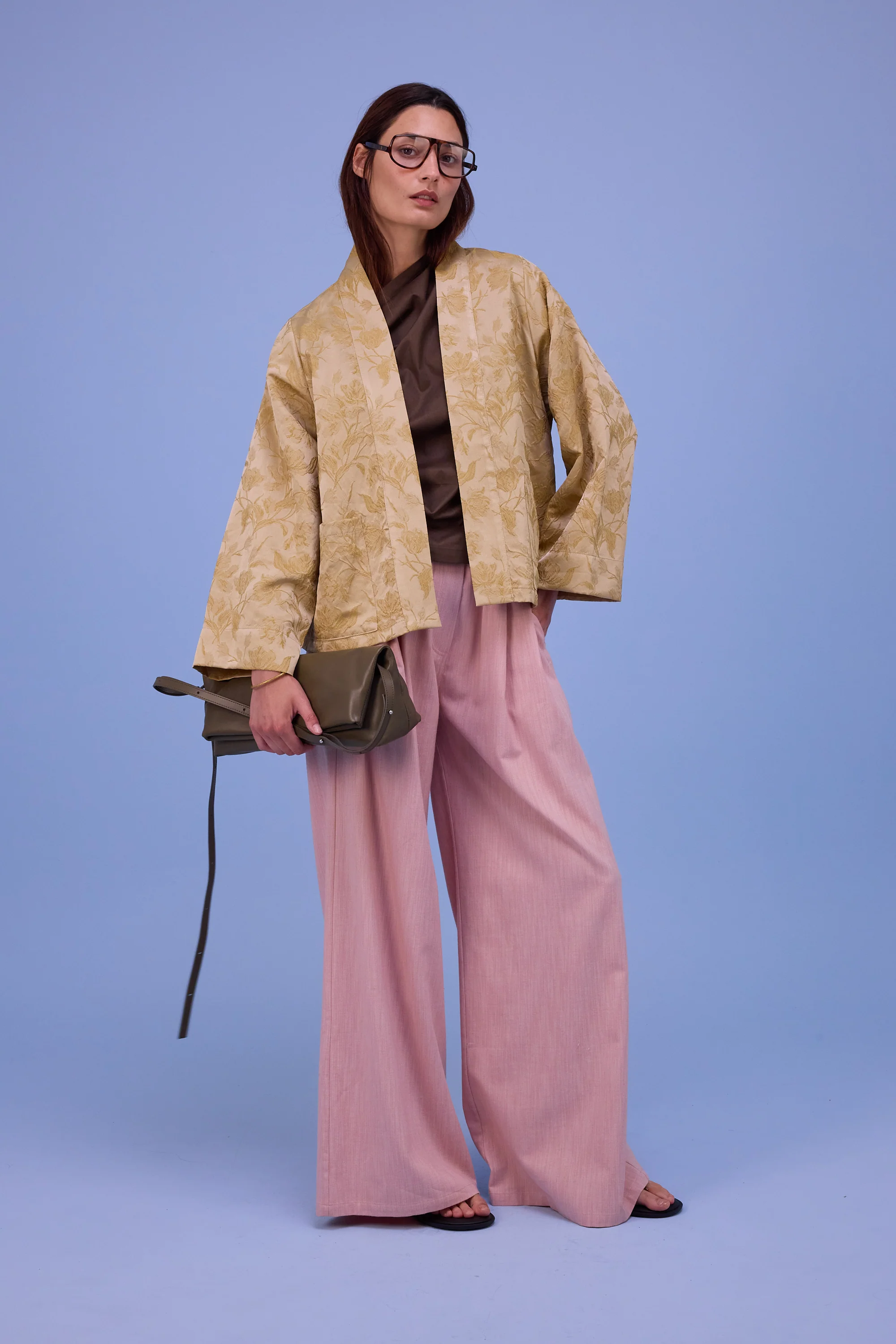 Flenn kimono in golden glow jacquard - Image 6