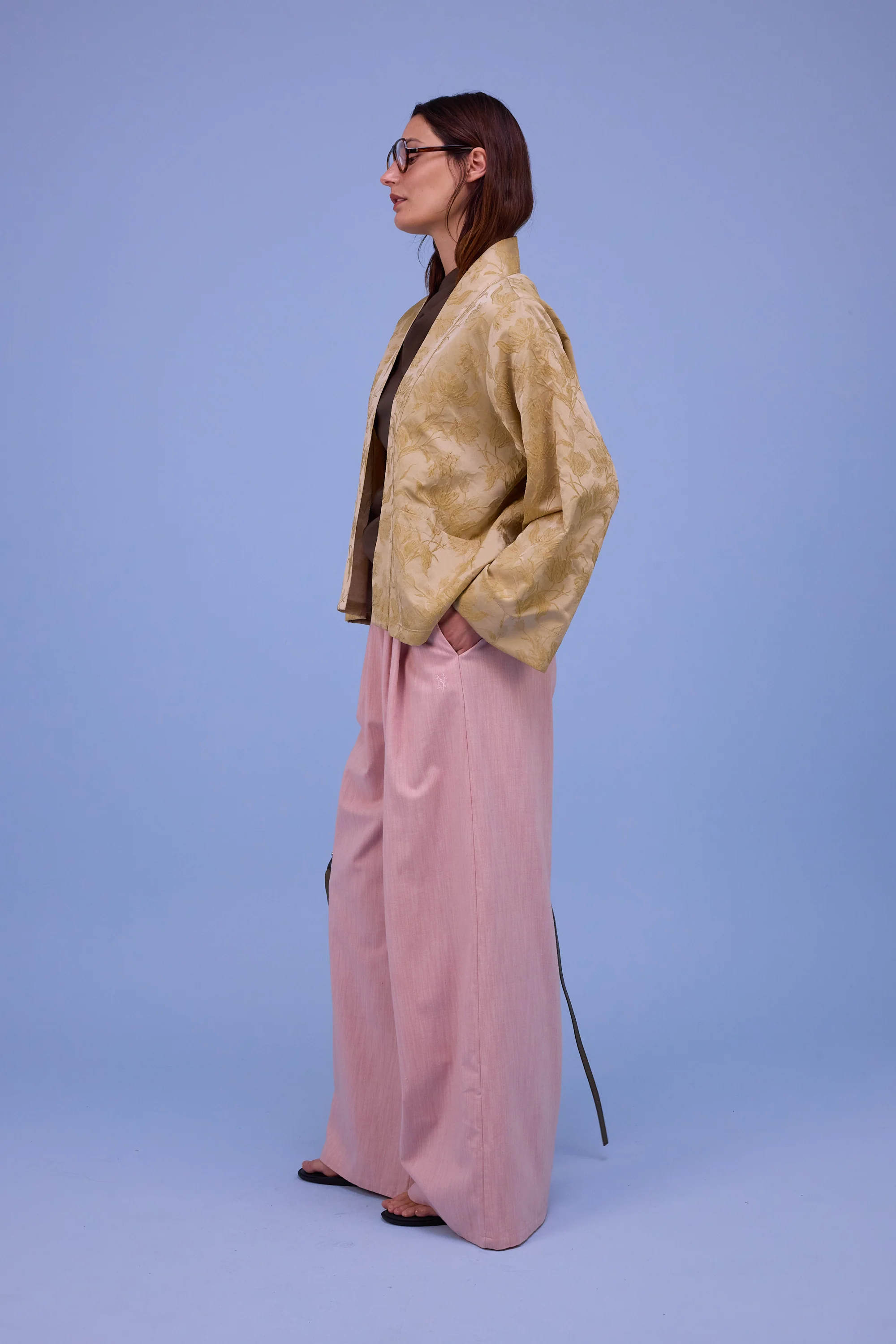 Flenn kimono in golden glow jacquard - Image 7