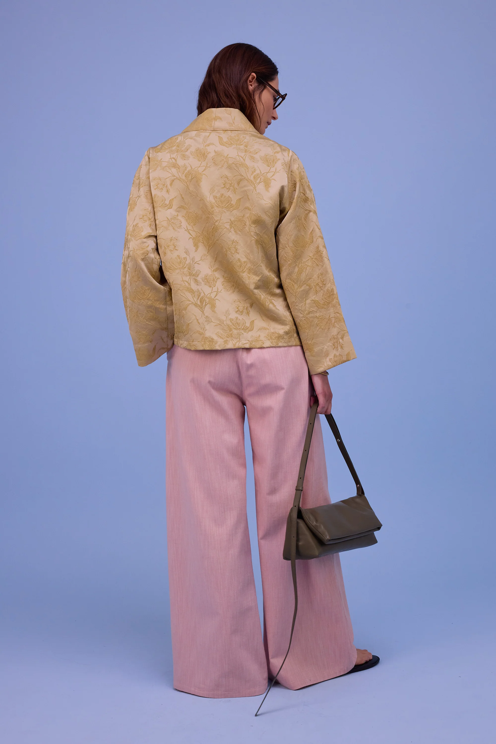 Flenn kimono in golden glow jacquard - Image 8