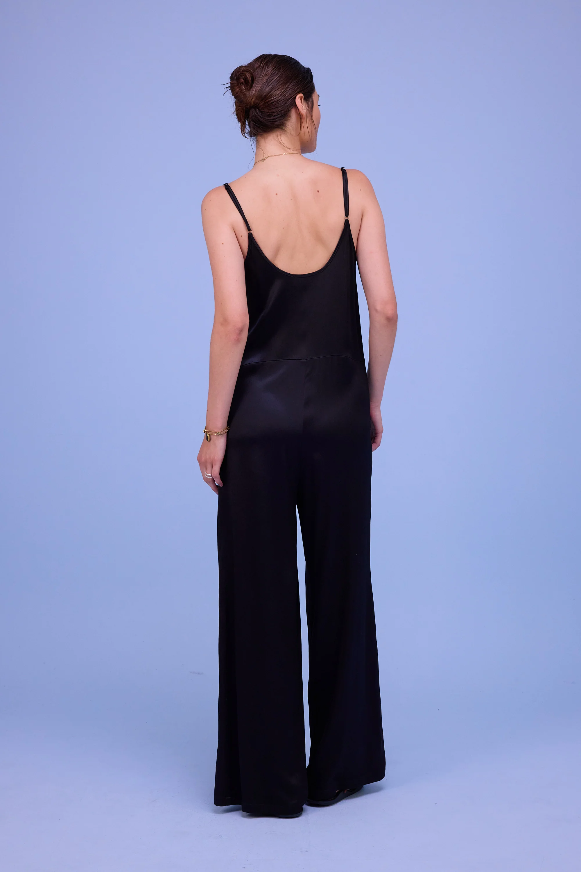 Hette jumpsuit in shiny black - Image 3