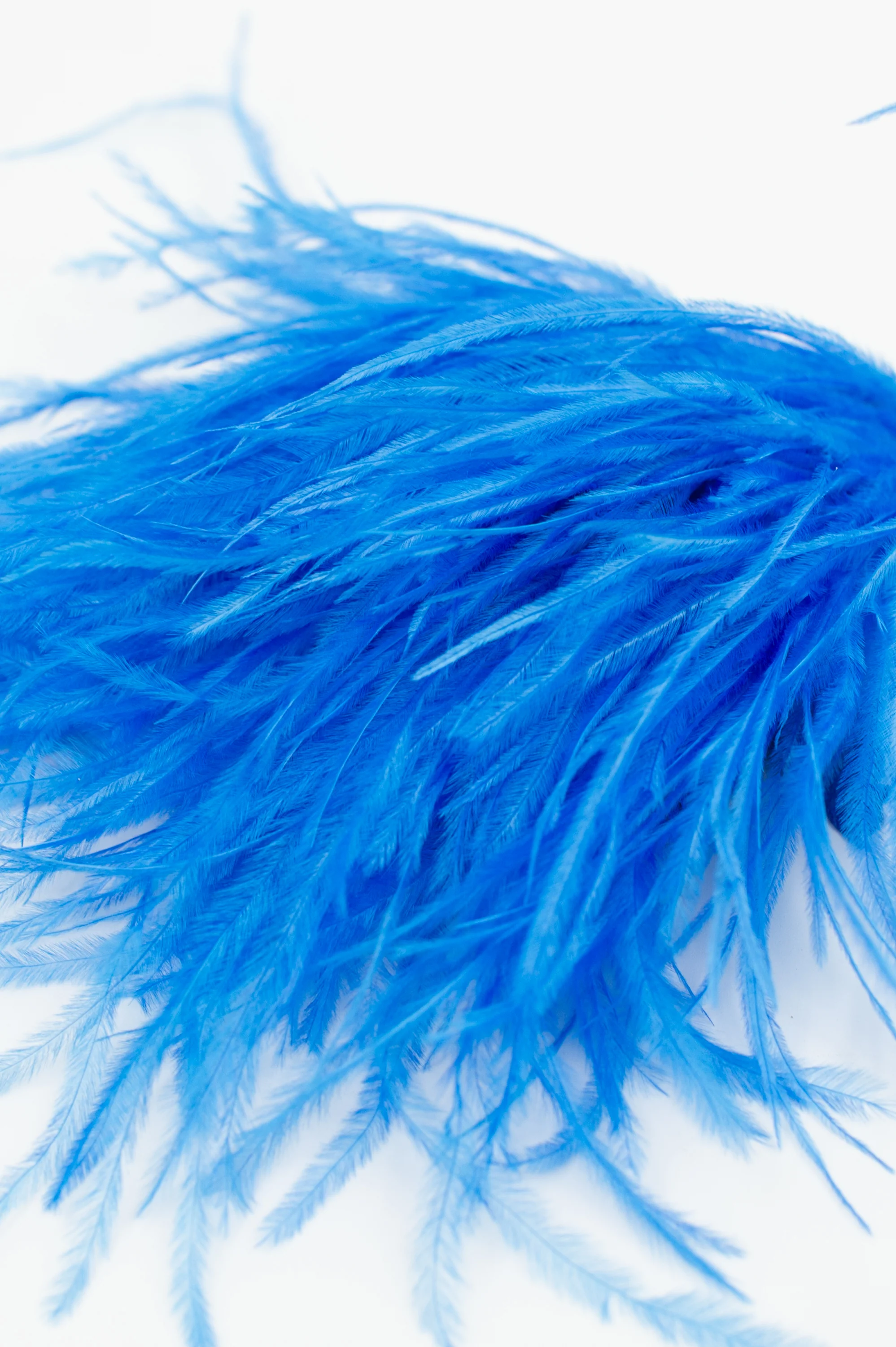 Zaza broche met veren in Santorini blue - Image 2