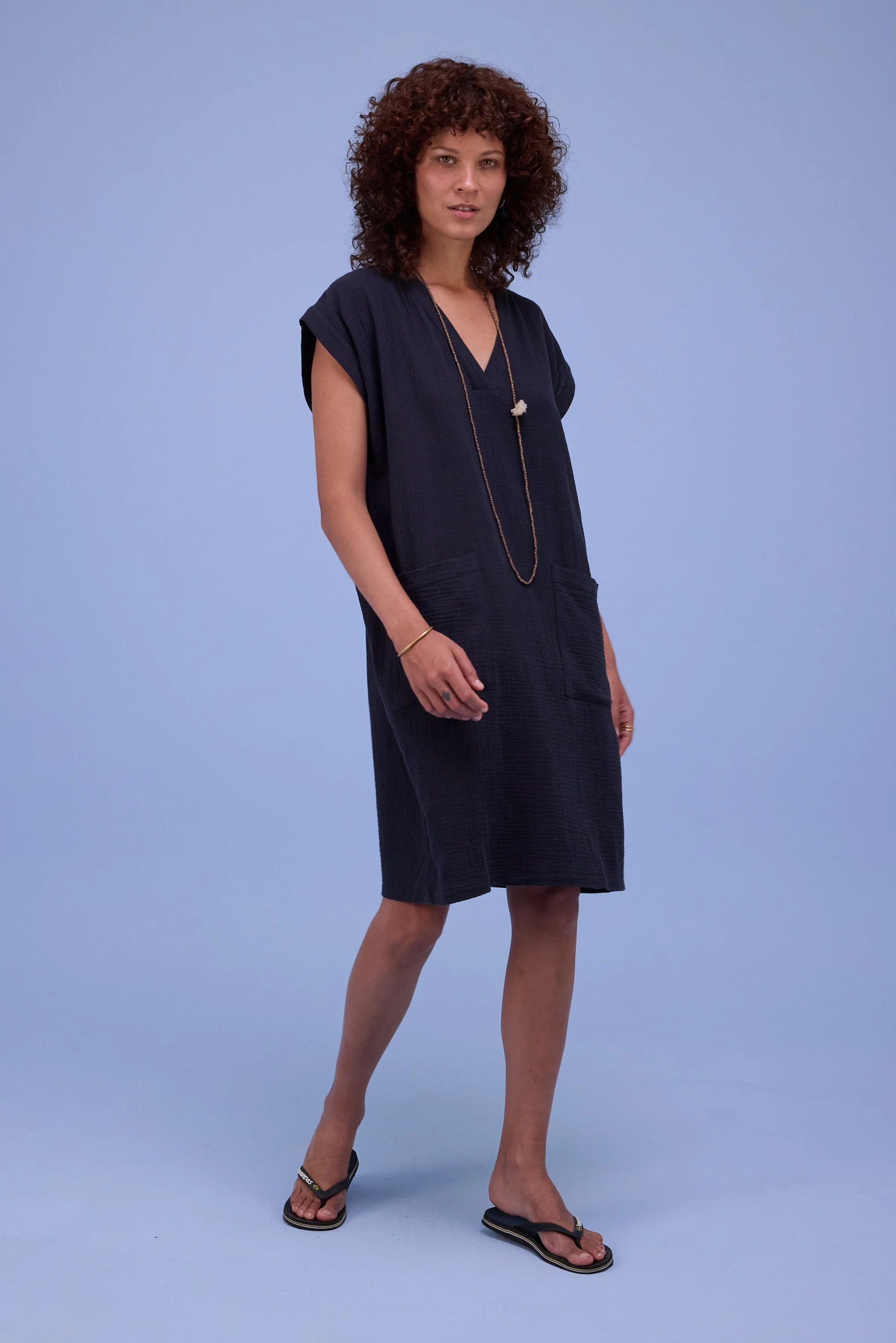 Helena jurk in off-black tetra - Image 4