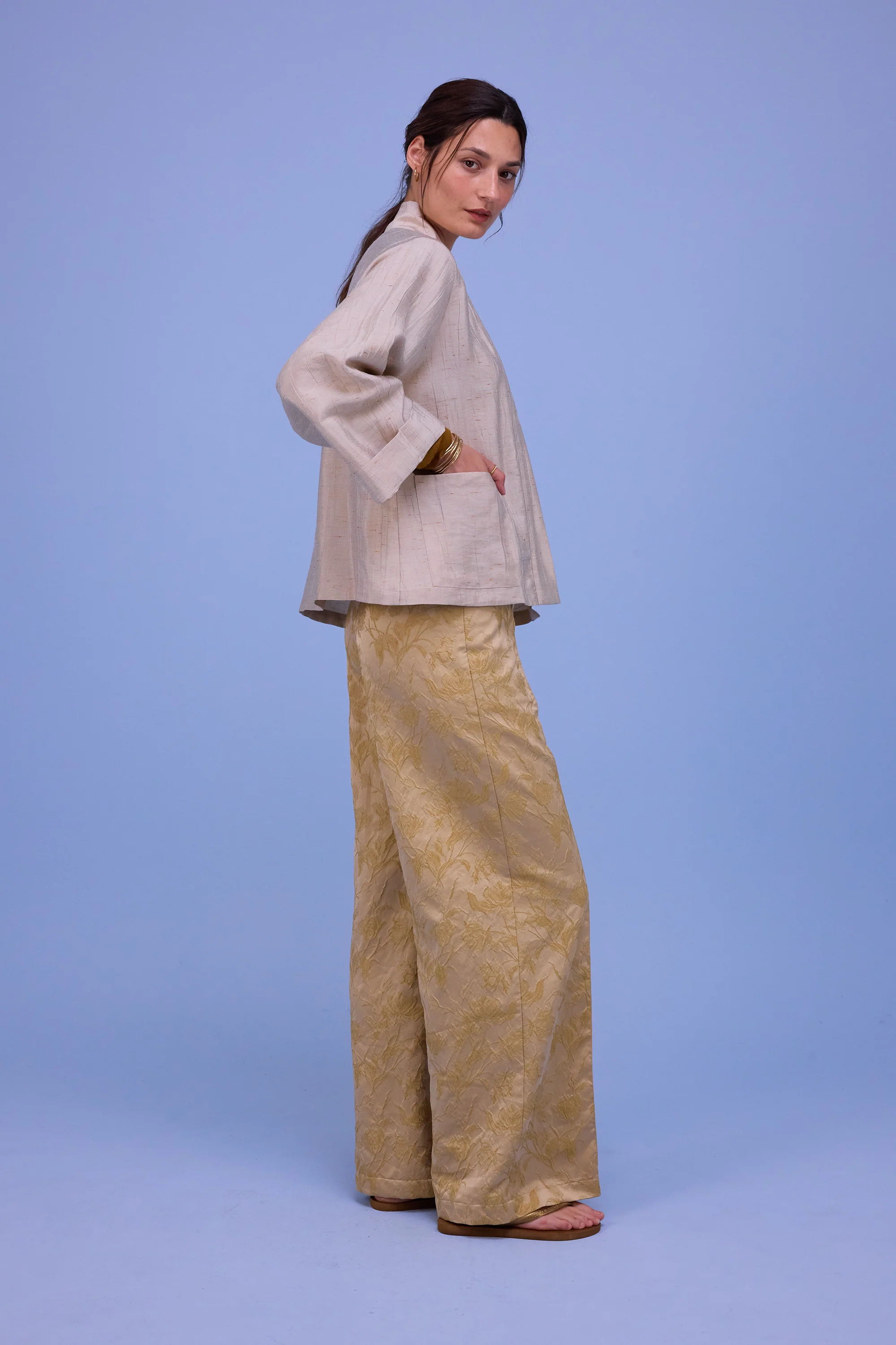 Flenn kimono in champagne santoso - Image 4