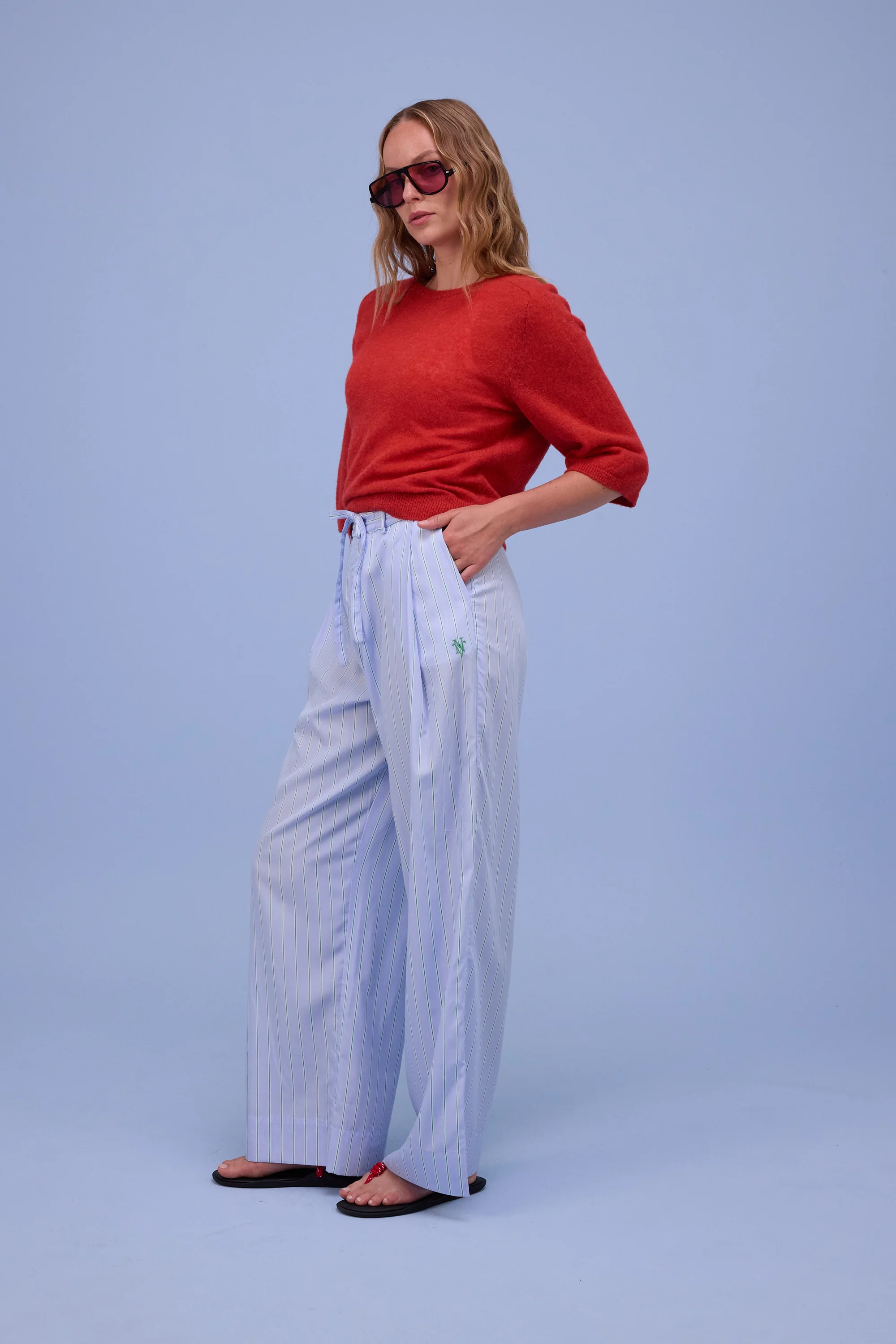 Huelva trui in poppy red - Image 3