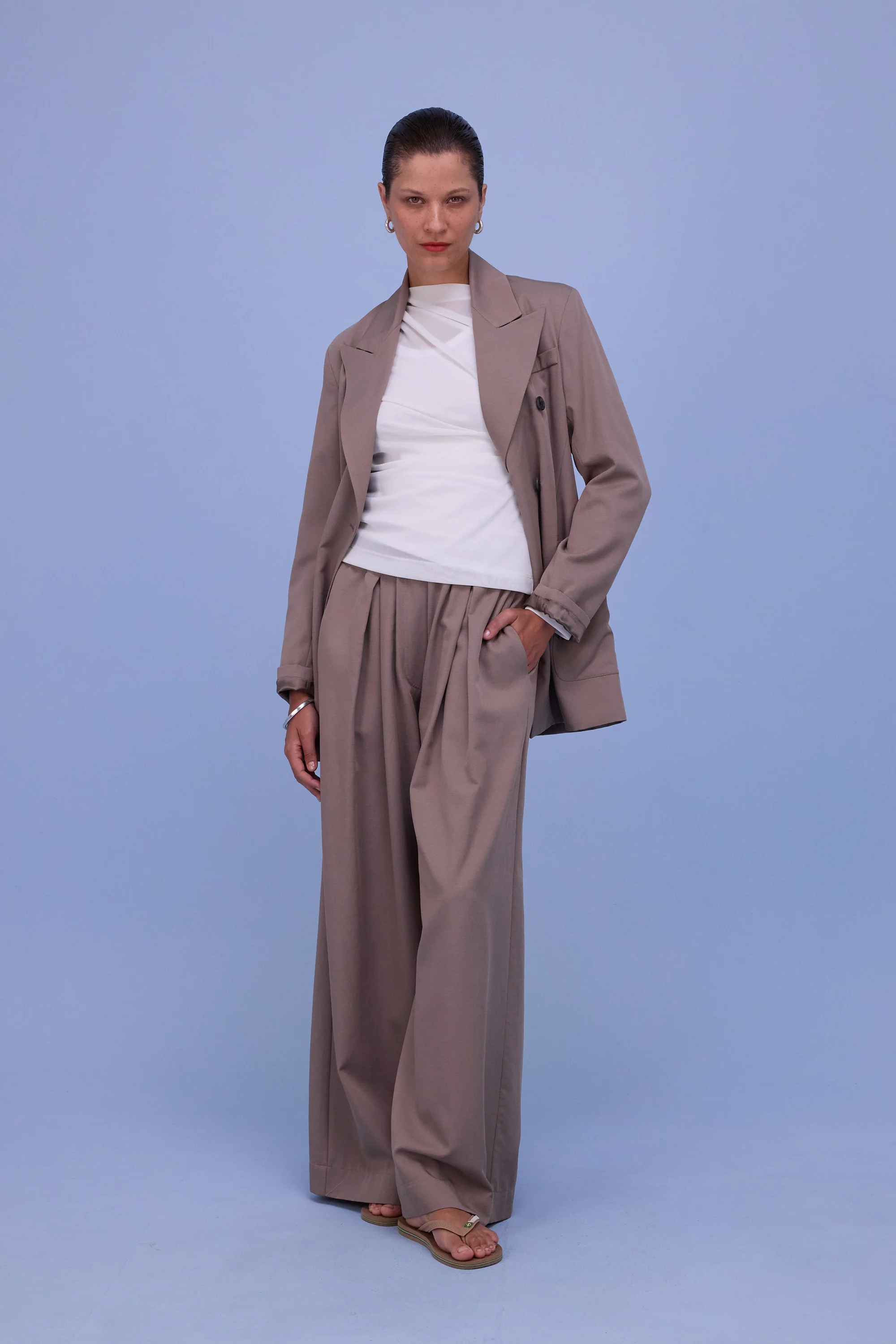 Glenn blazer in simply taupe - Image 3