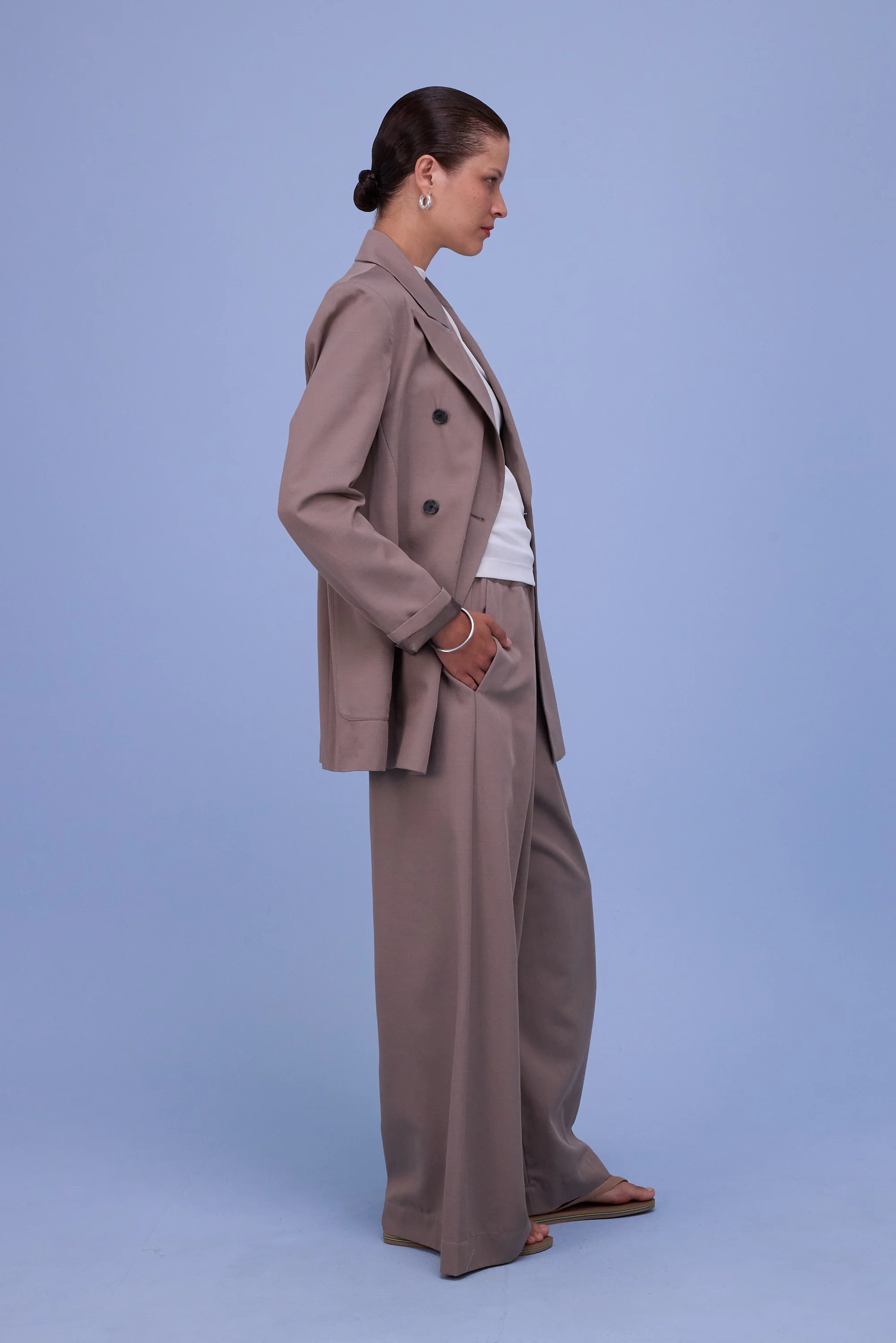 Glenn blazer in simply taupe - Image 7