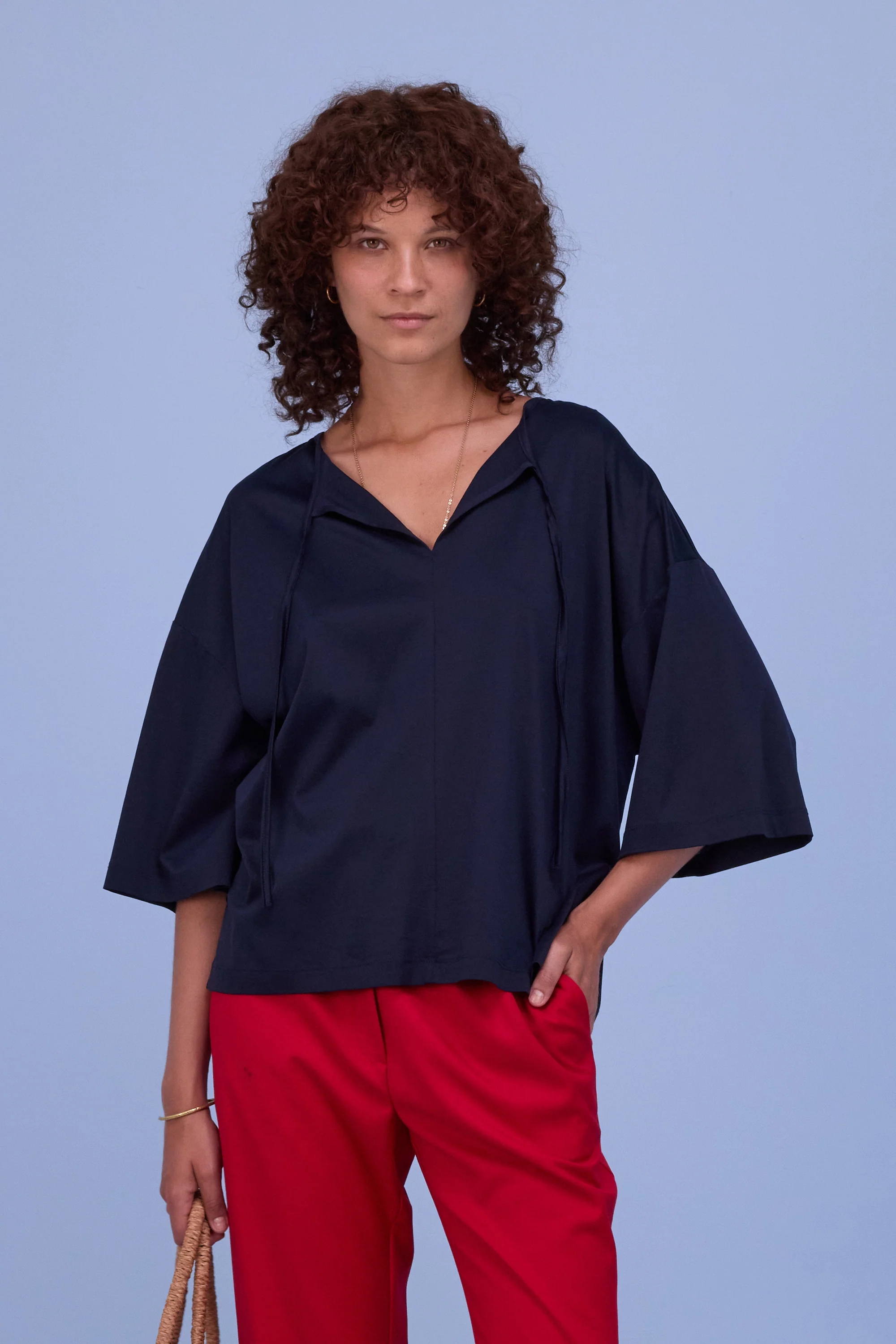 Hiba T-shirt in night blue