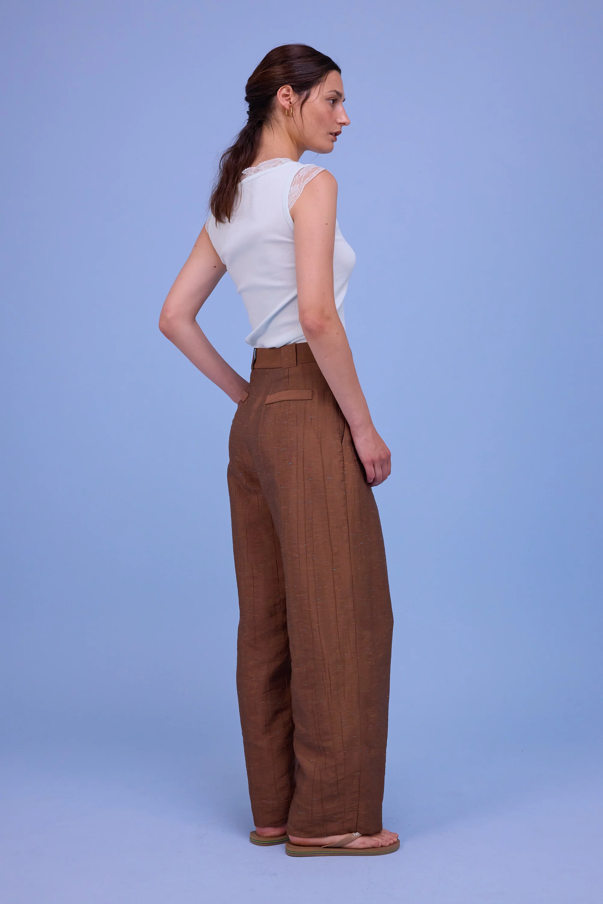 Hia ice blue top met kant - Image 4