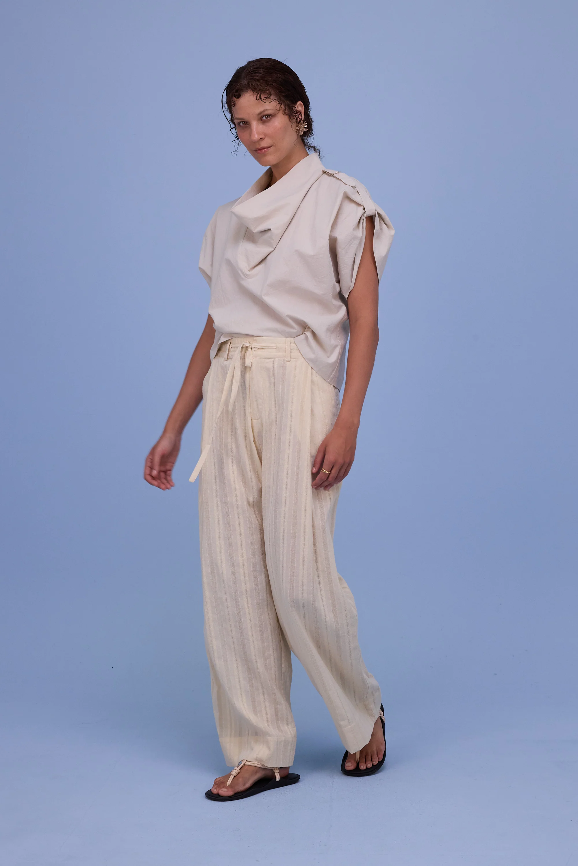 Flora blouse in chalk white - Image 2
