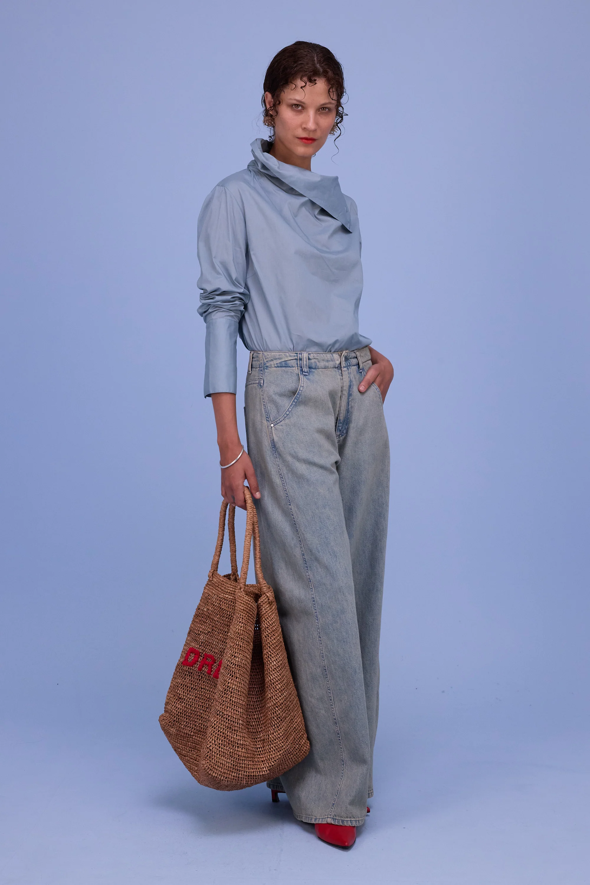 Haya blouse in dusk blue - Image 5
