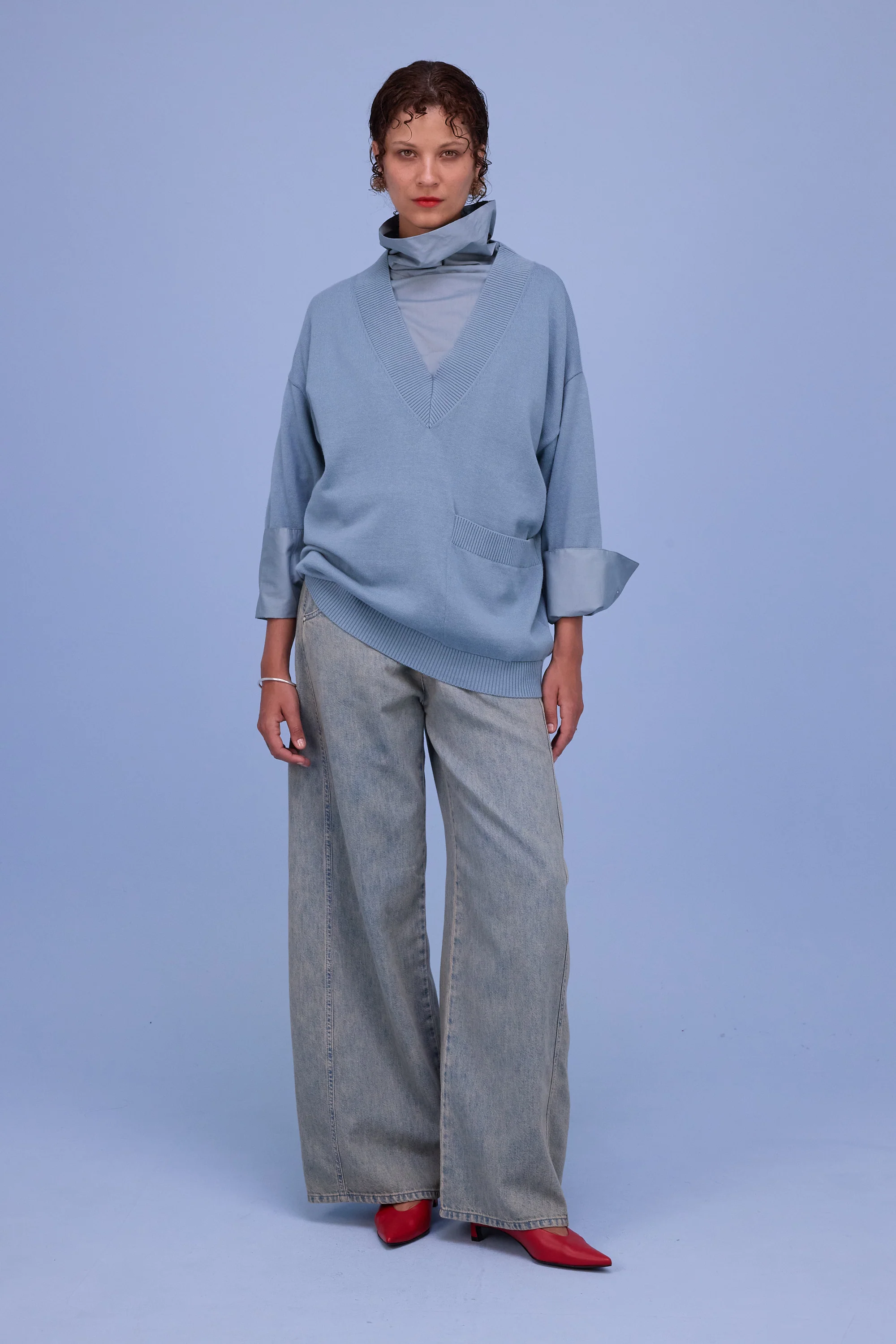 Haya blouse in dusk blue - Image 6