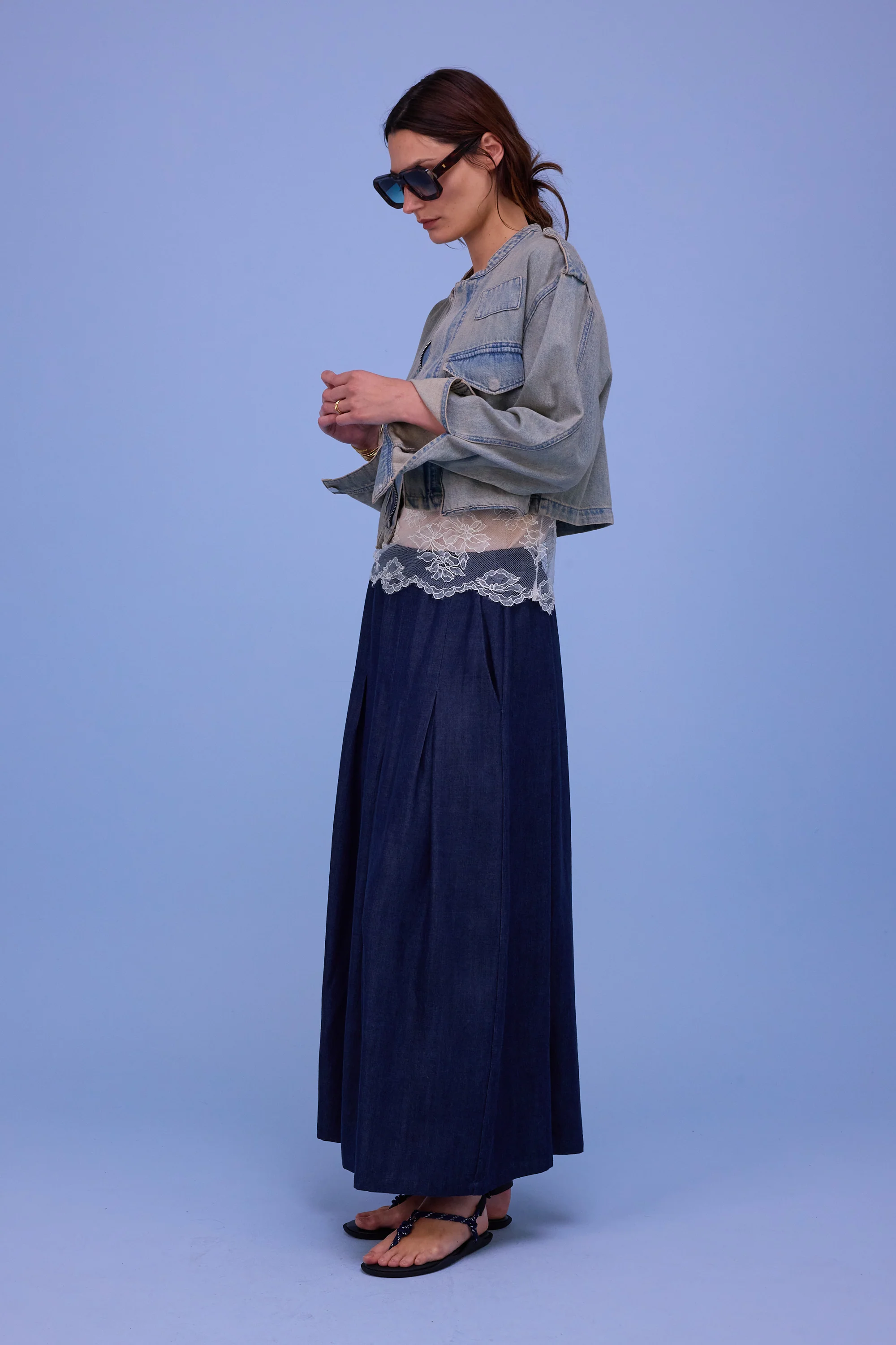 Hill jasje in sand denim - Image 3
