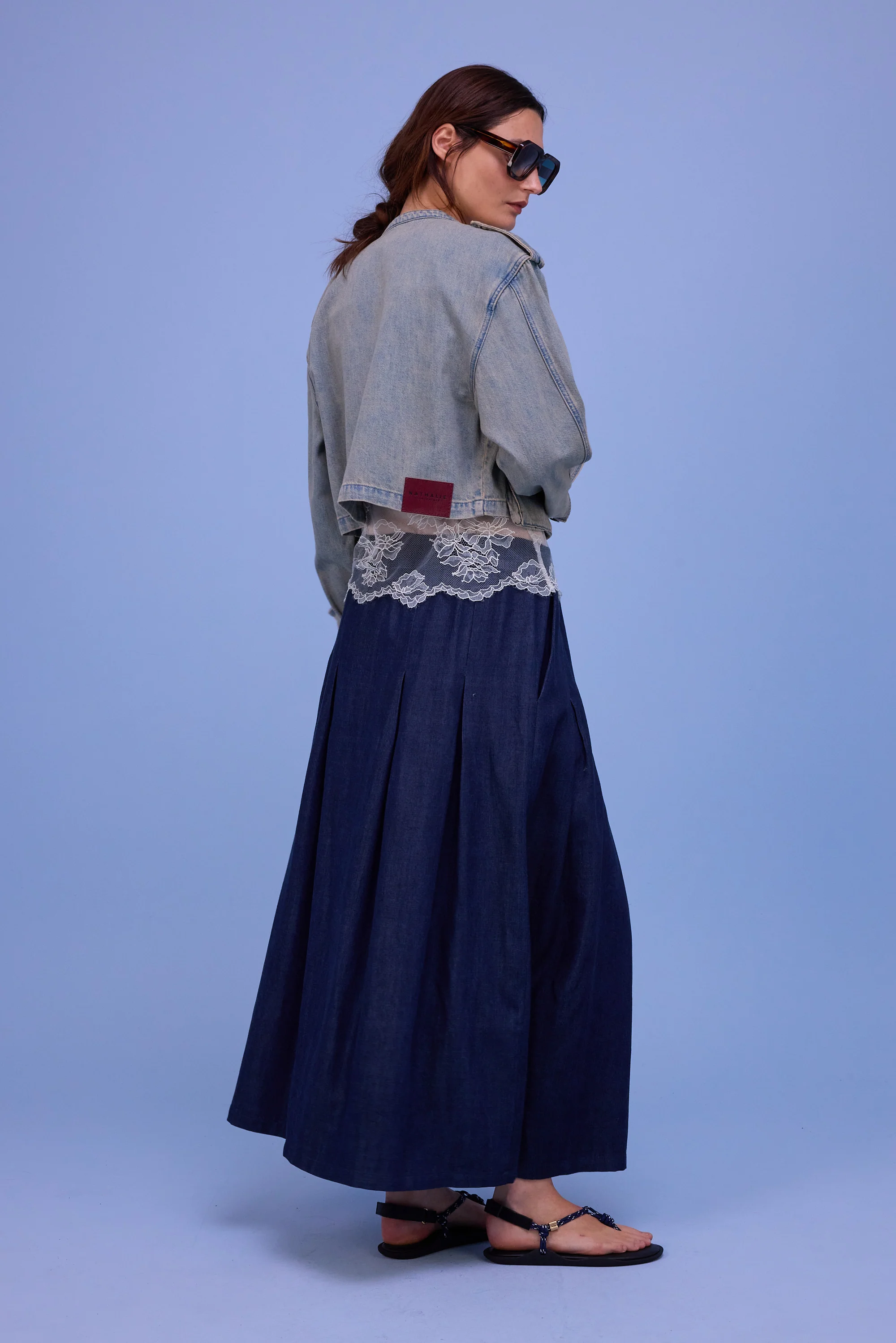 Hill jasje in sand denim - Image 4
