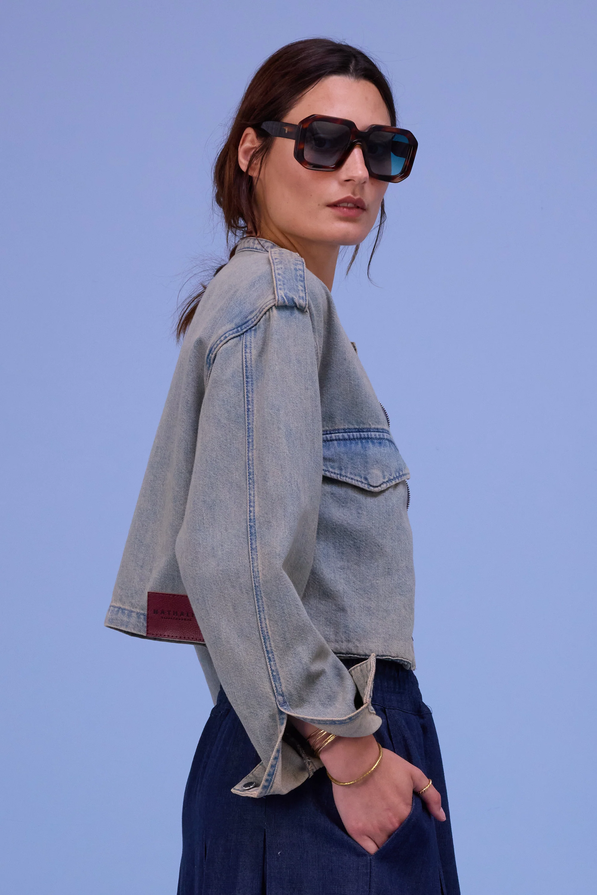 Hill jasje in sand denim - Image 5