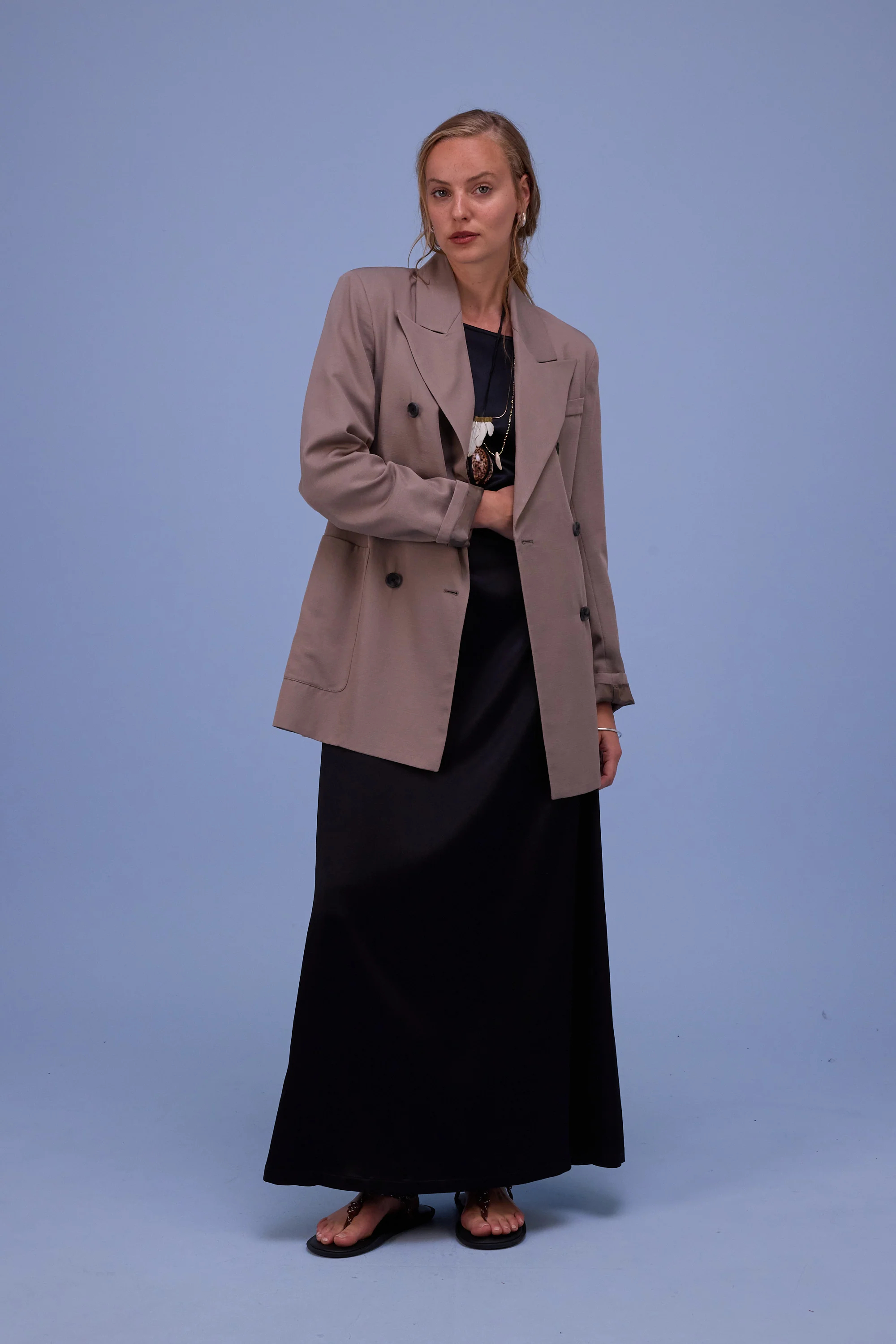 Francine jurk in shiny black - Image 8