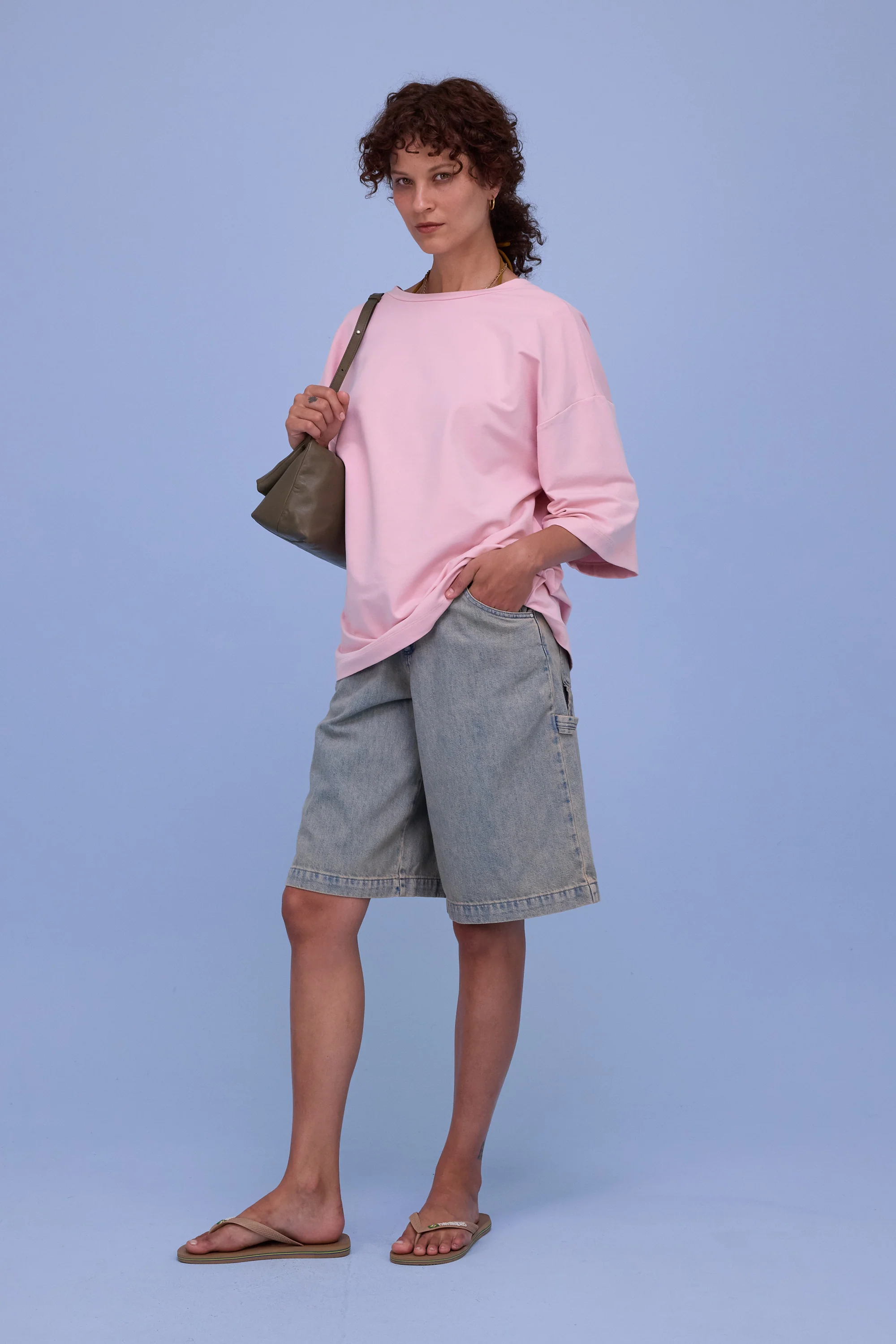 Hyon T-shirt in pink molton - Image 3