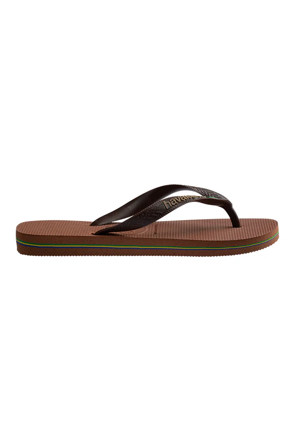 Havaianas | Brasil logo flip flop in rust/coffee - Image 4