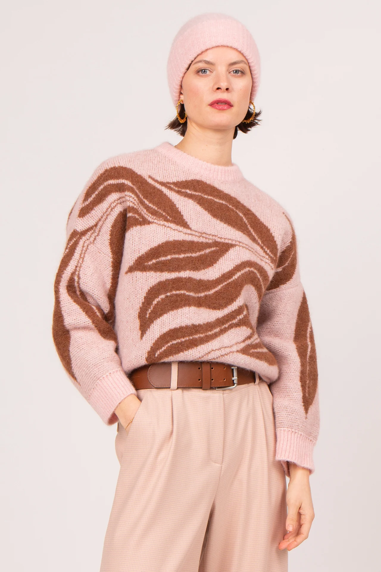 Cognac riem met dubbele sluiting - Image 2