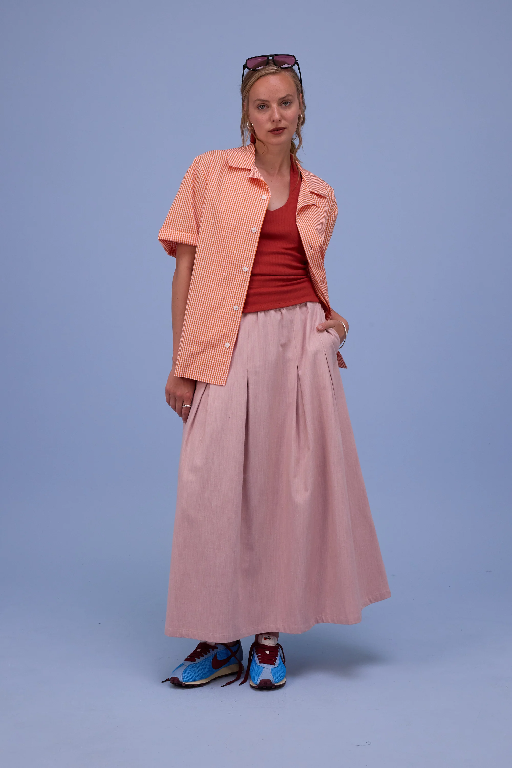 Hugo hemd in vichy orange checks - Image 3