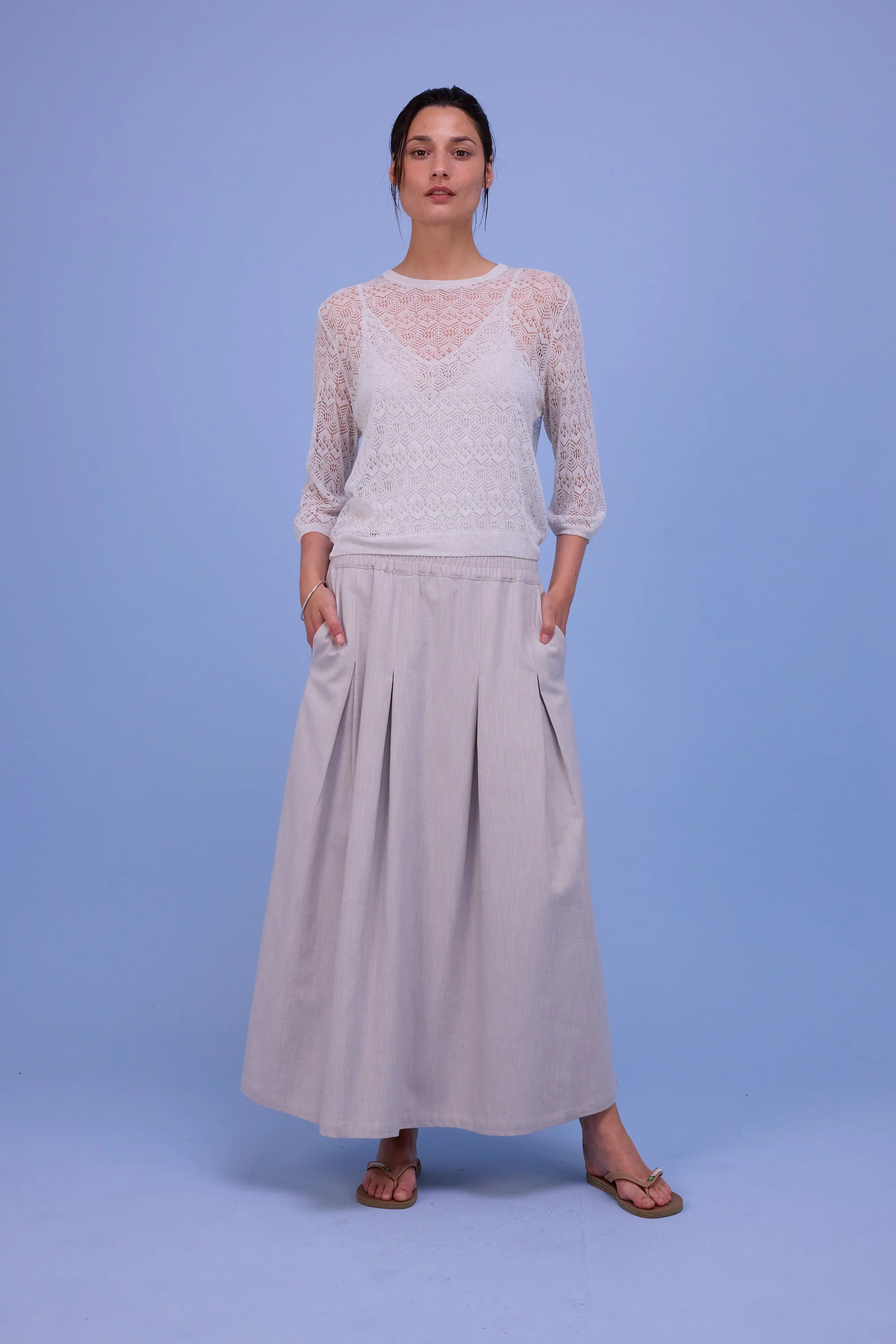 Honolulu top in white chiné - Image 6