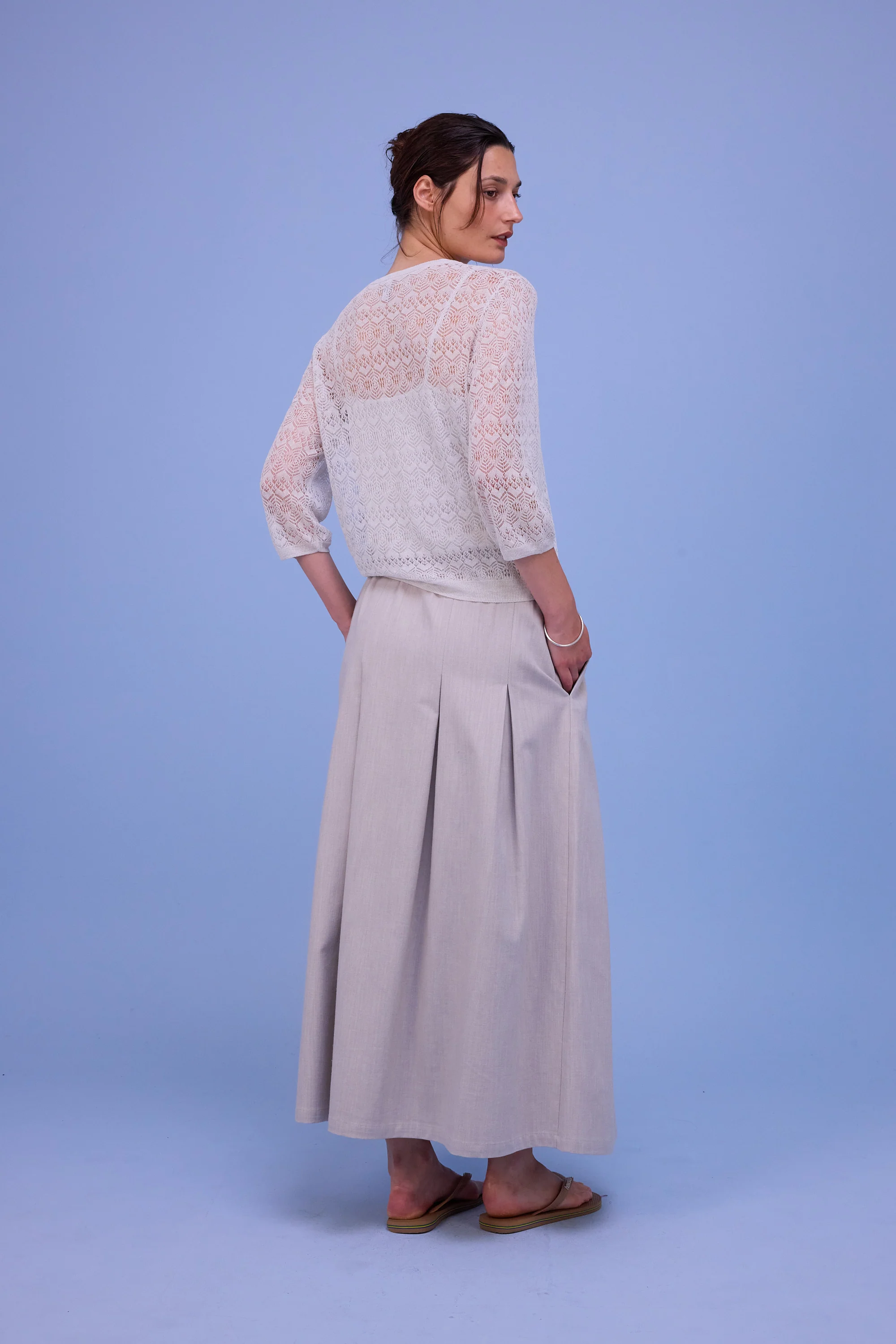 Honolulu top in white chiné - Image 7
