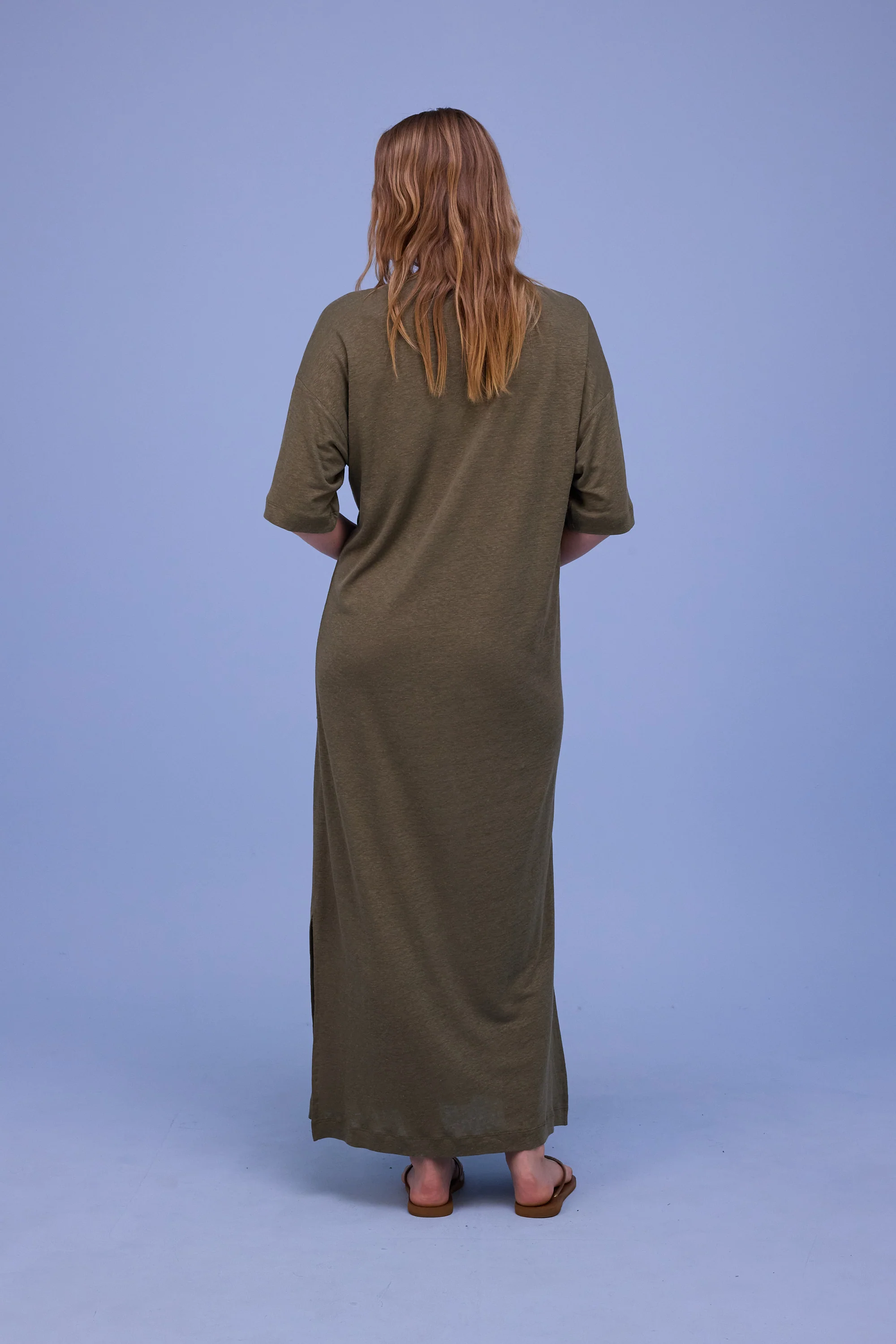 Funic jurk in dark olive - Image 4
