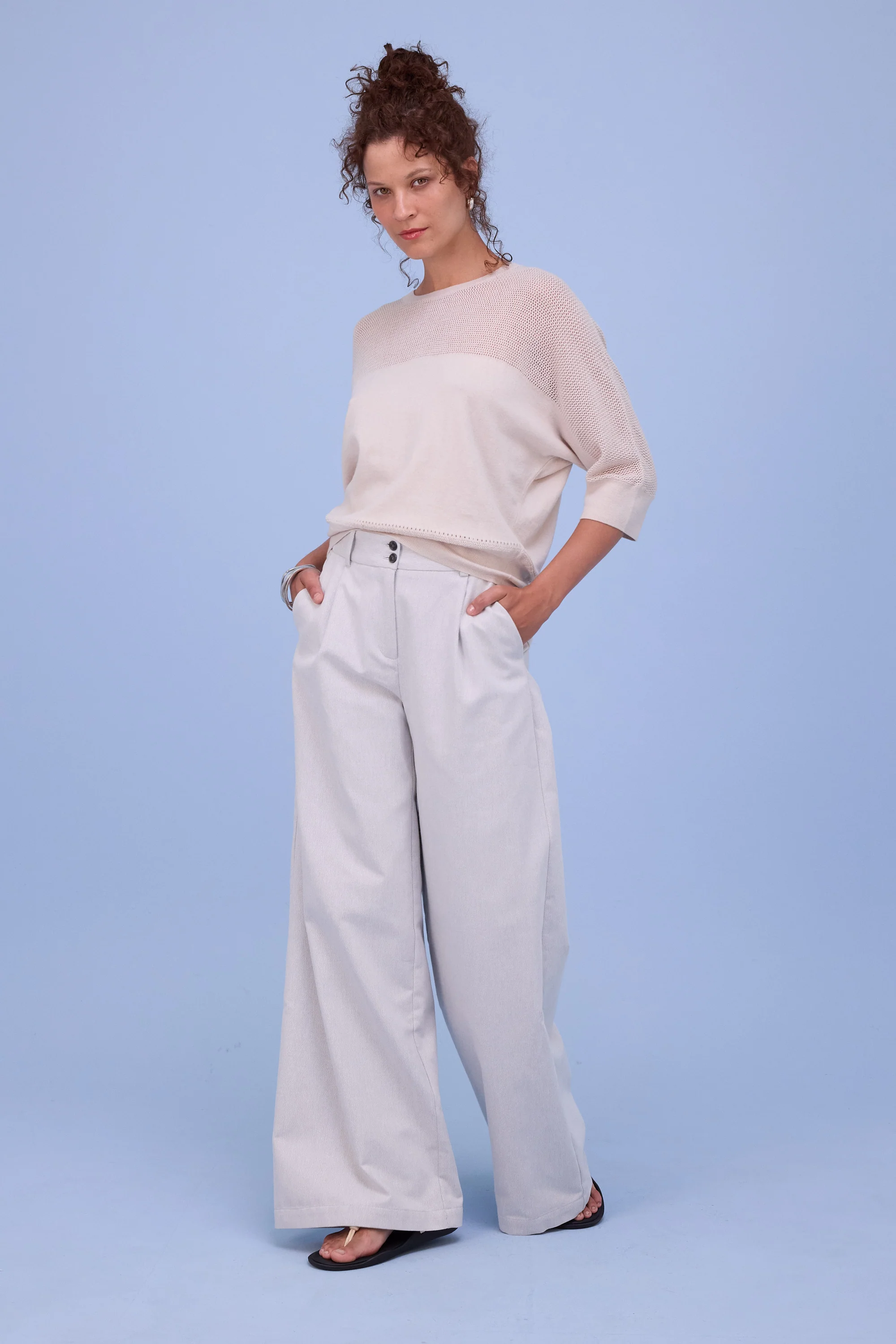 Hiroo top in almond - Image 2