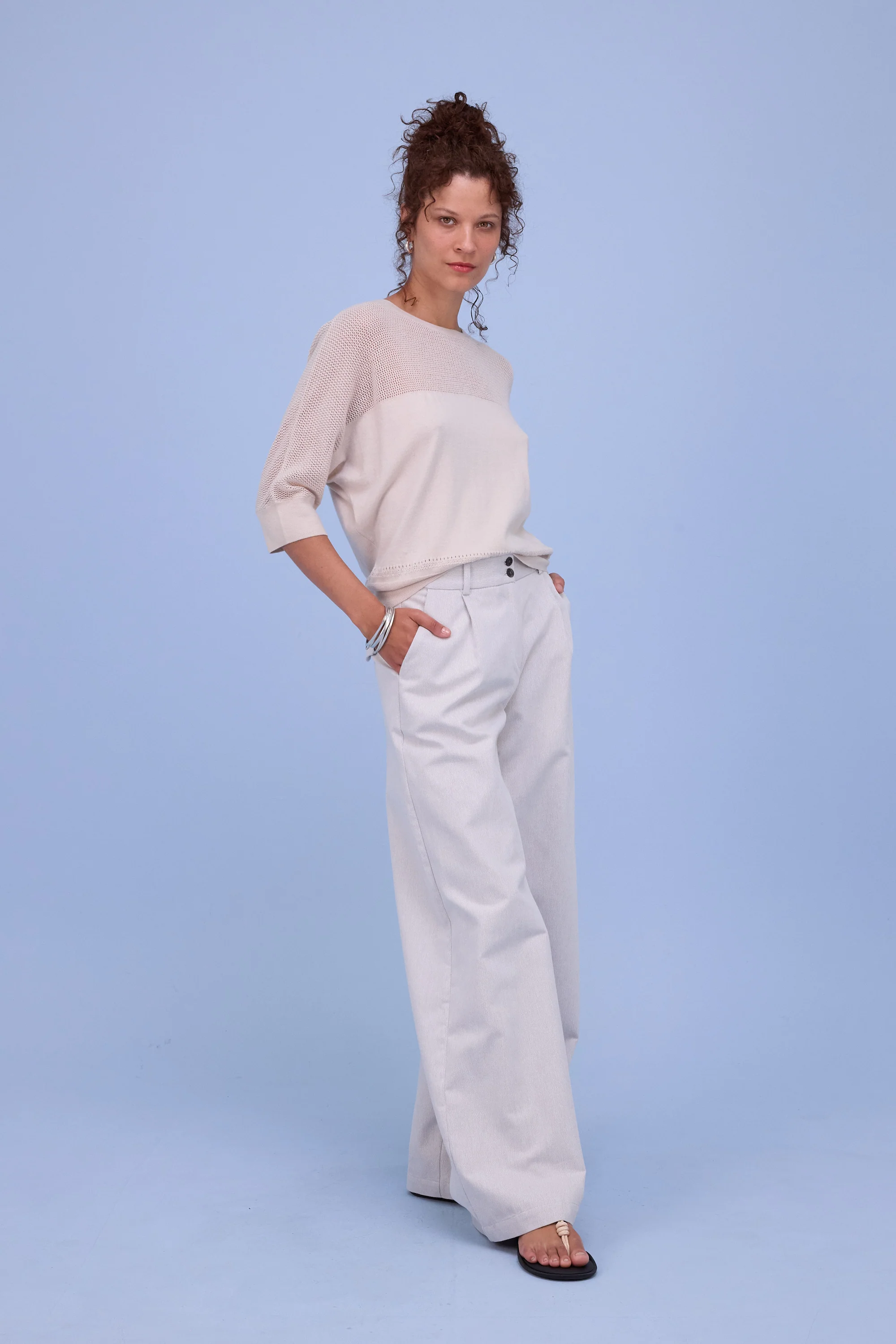Hiroo top in almond - Image 5