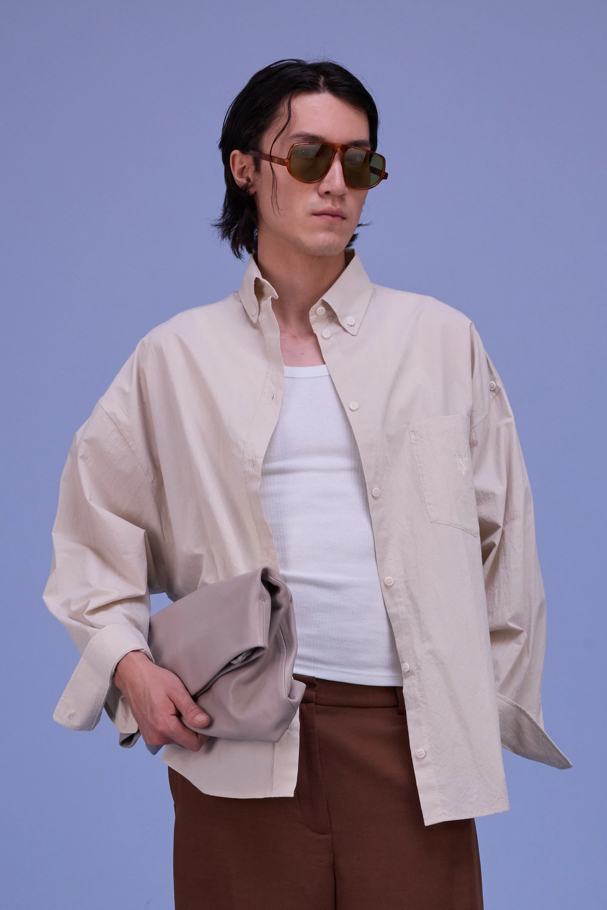 Harper hemd in chalk white - Image 8