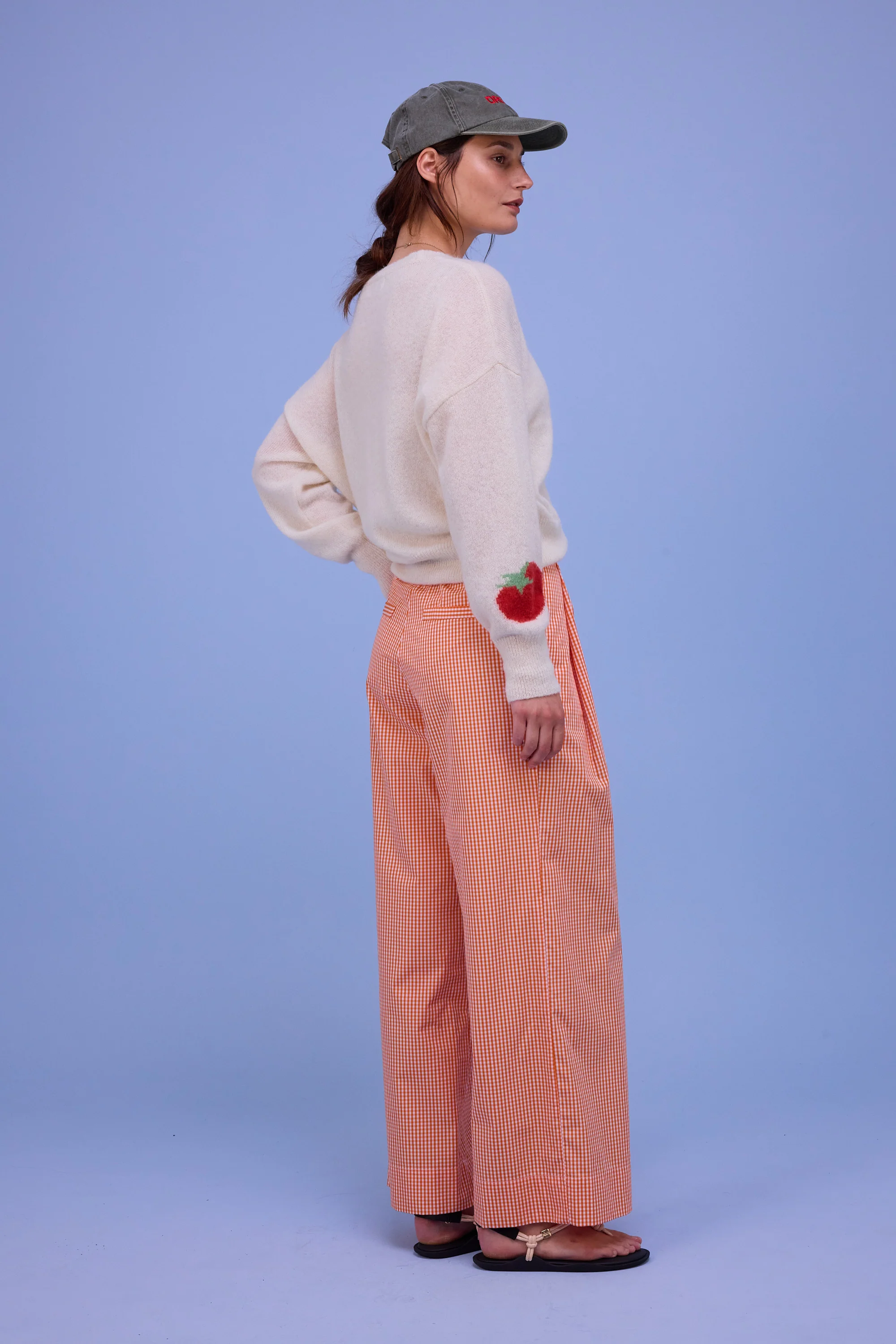 Haiko broek in vichy orange checks - Image 5