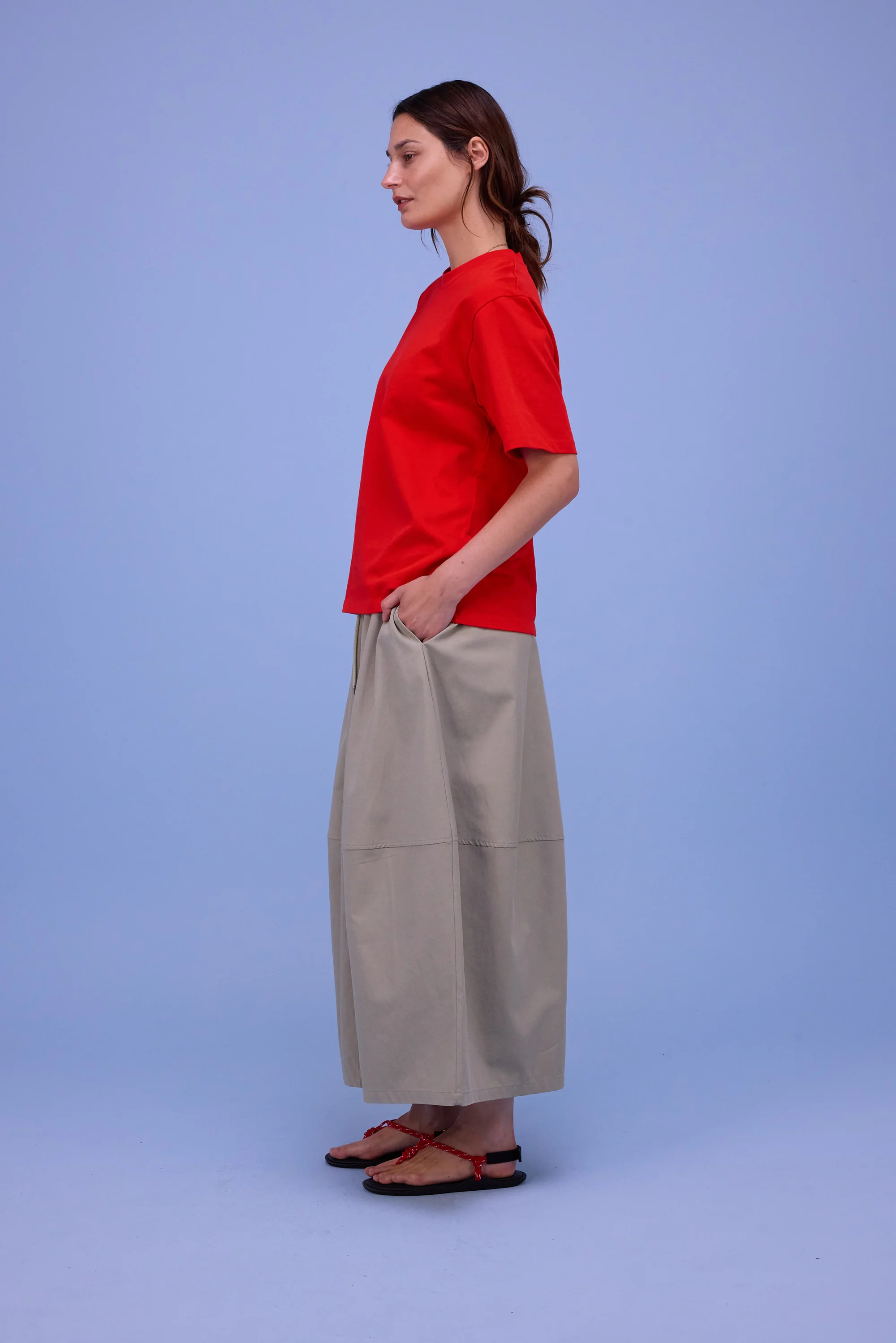 Haiden T-shirt in fiesta red - Image 3