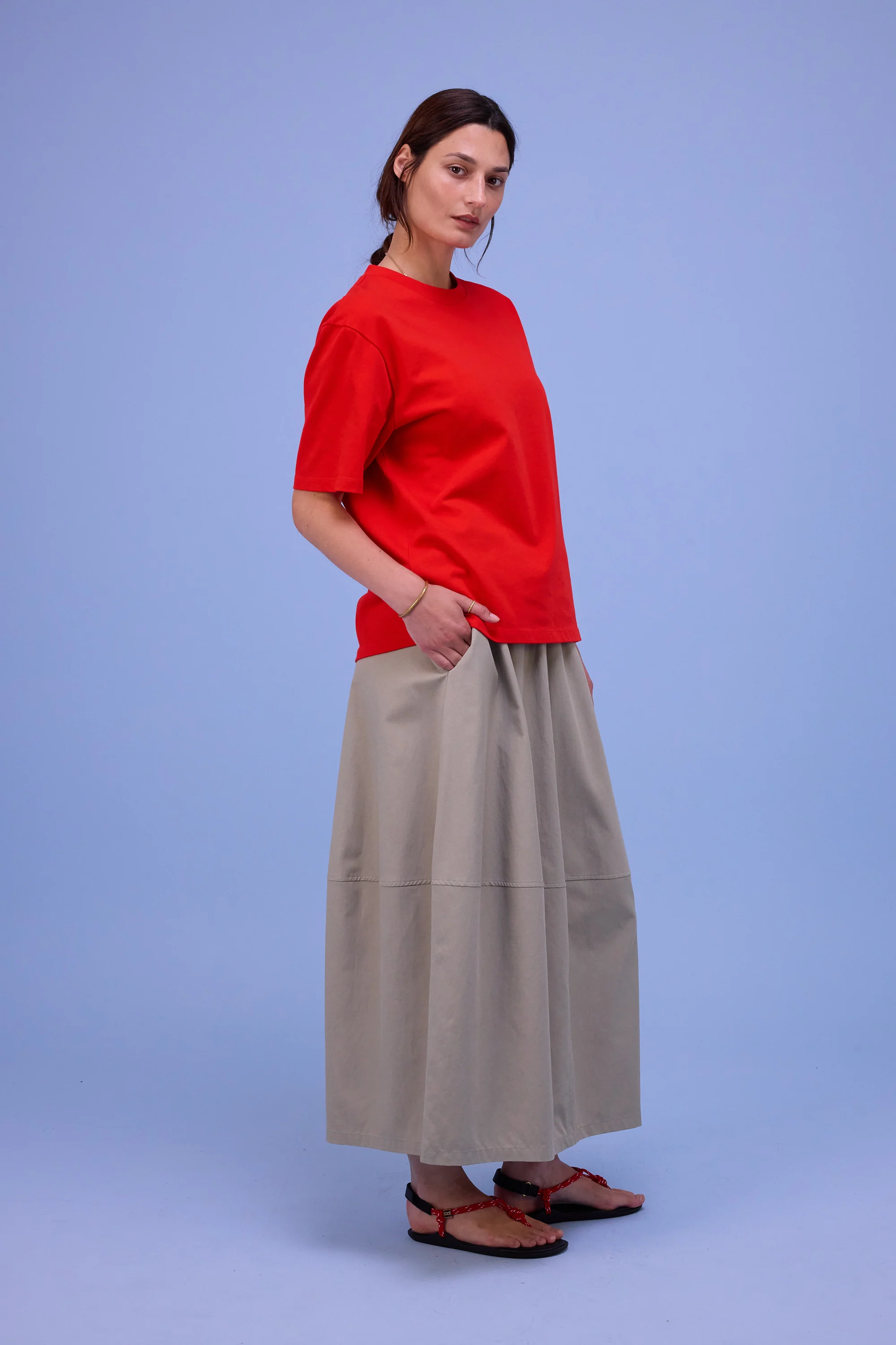 Haiden T-shirt in fiesta red - Image 5