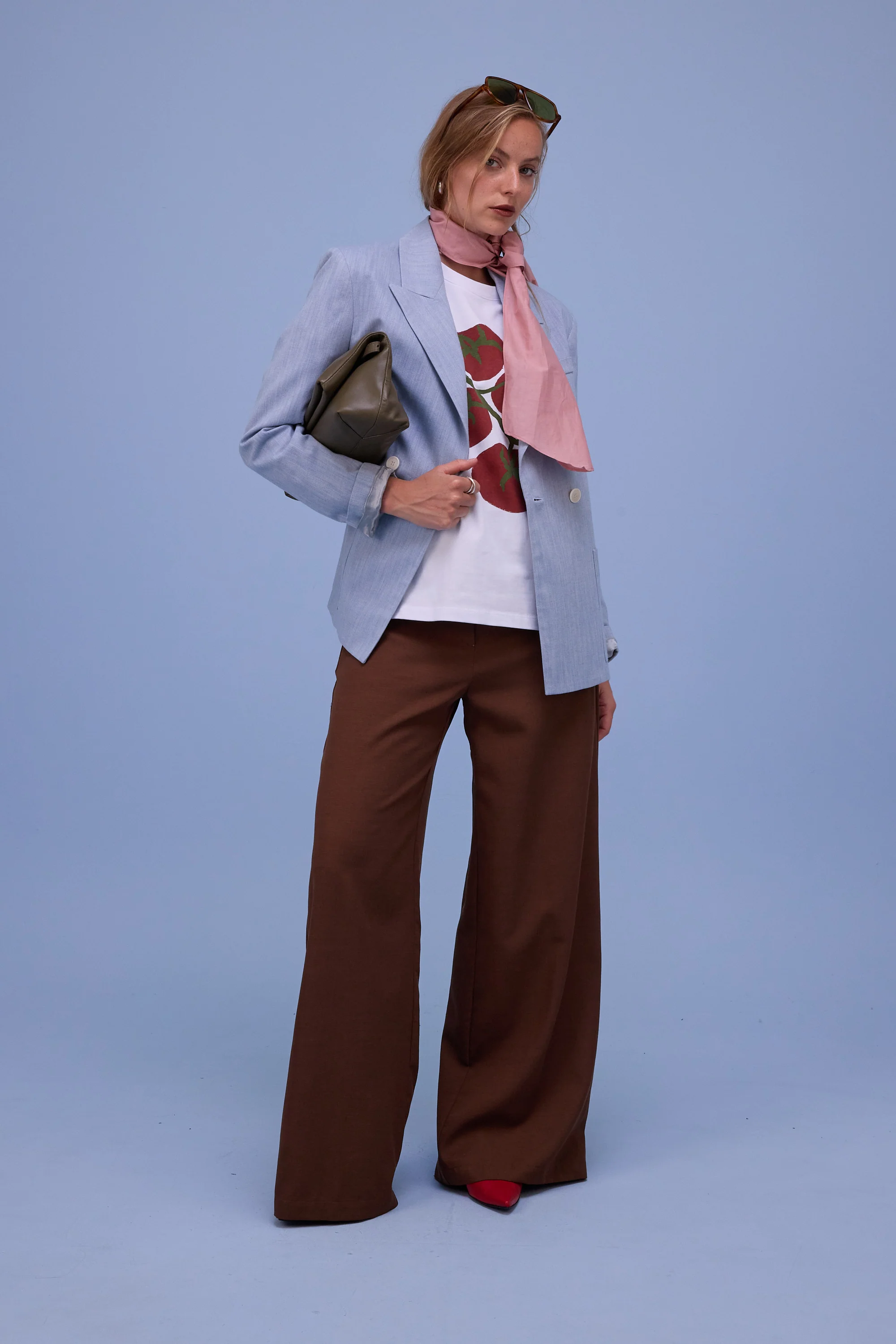 Davos blazer in soft blue - Image 5