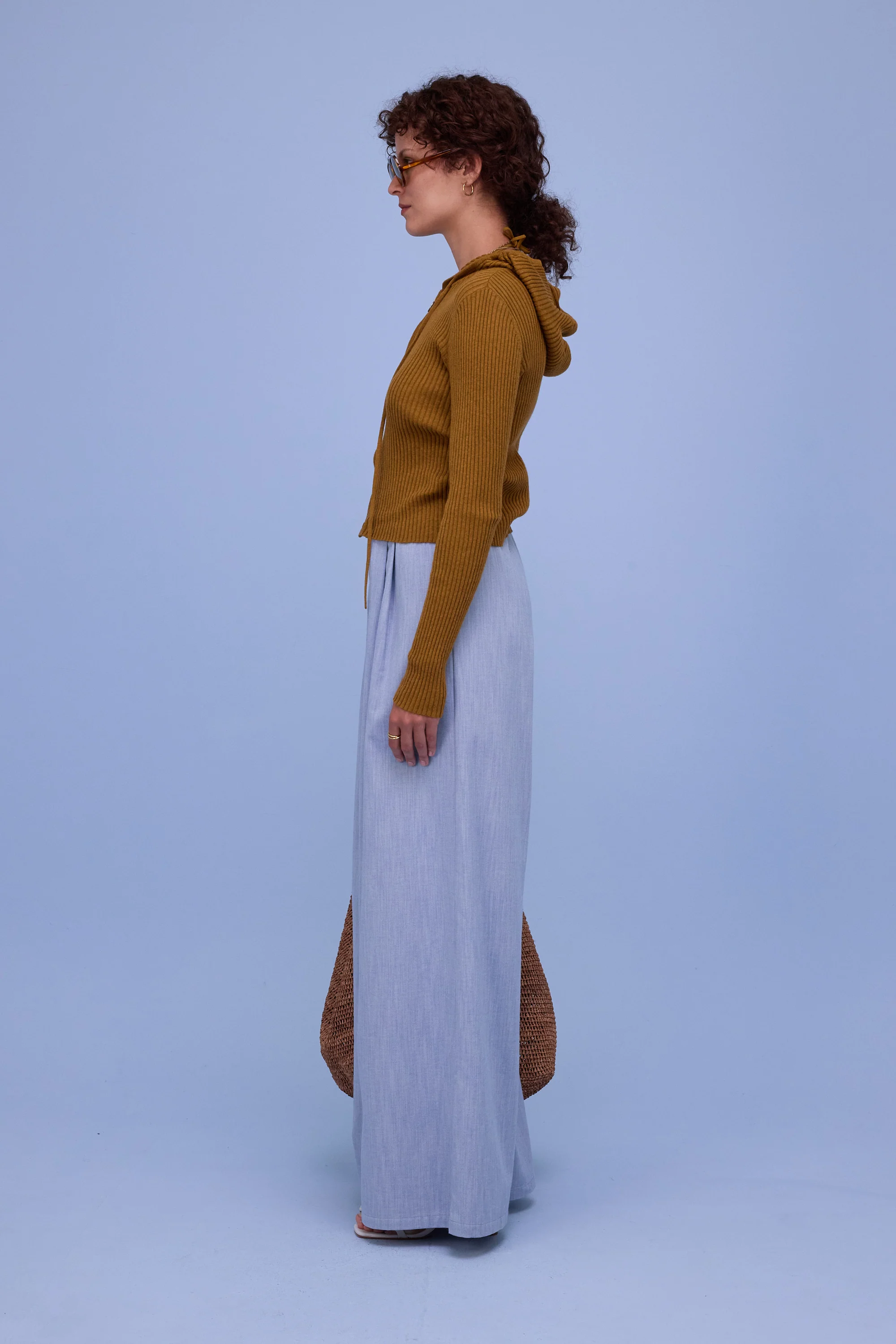 Hendaye cardigan in golden brown - Image 2