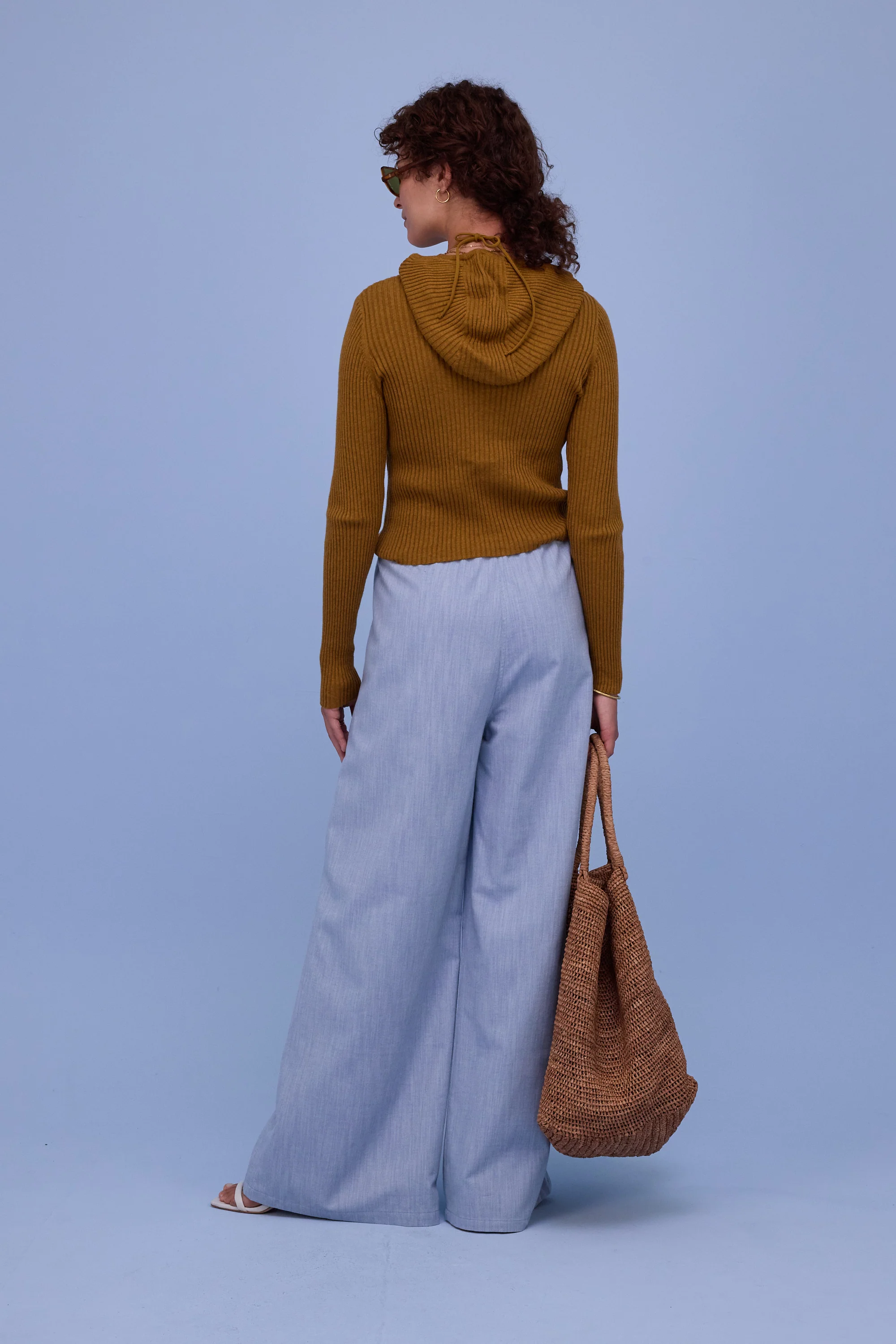 Hendaye cardigan in golden brown - Image 3