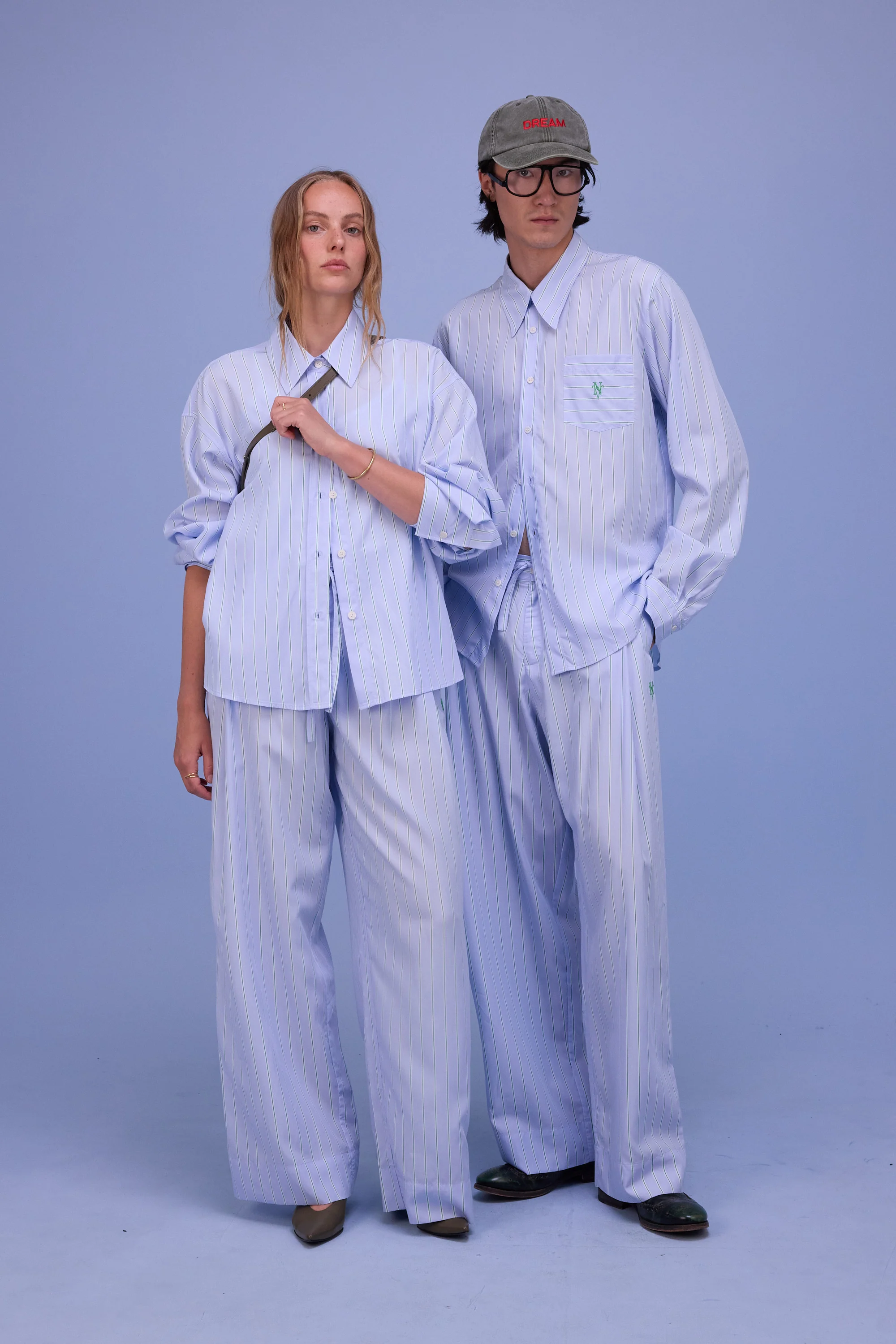 Hermine hemd in blue green stripes - Image 6