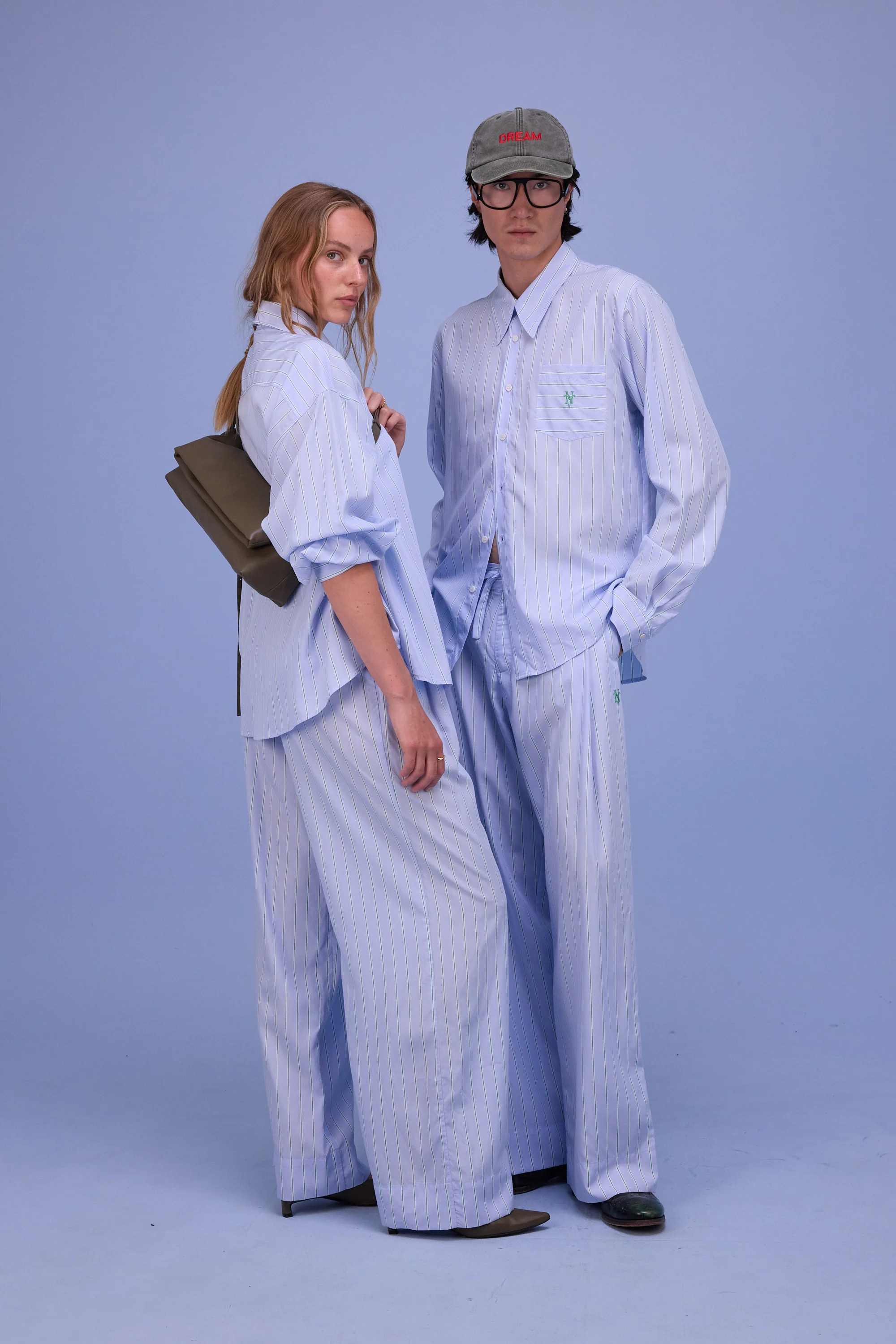 Hermine hemd in blue green stripes - Image 7