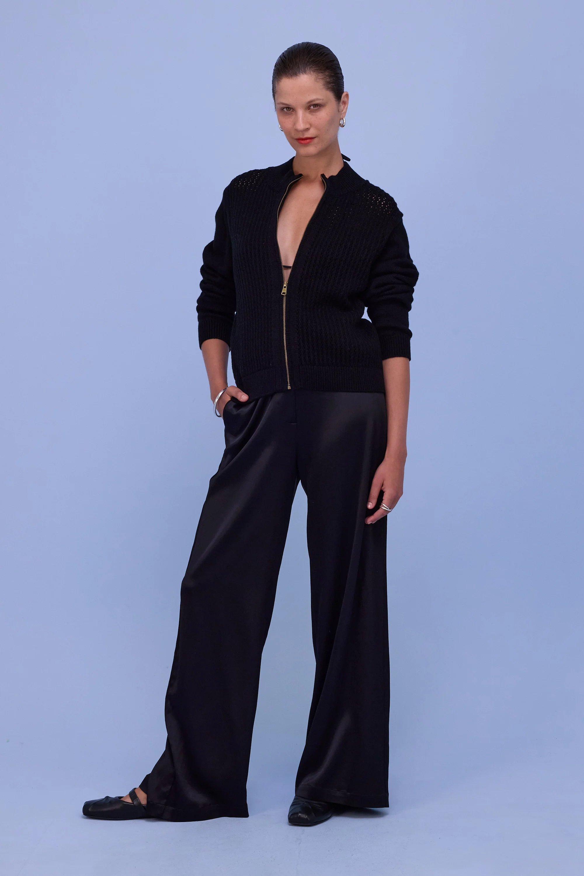 Herklion cardigan in zwart - Image 2