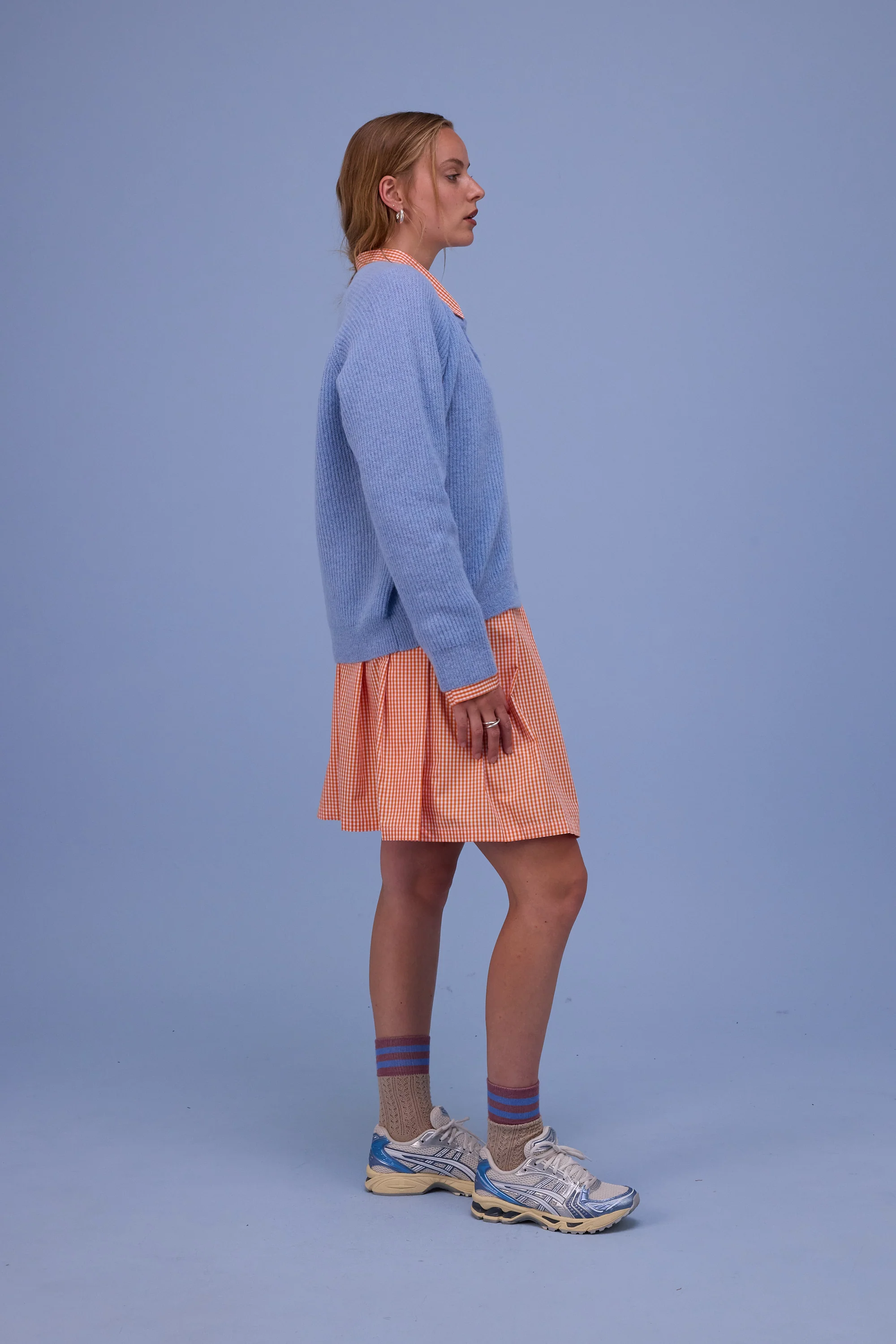 Helsinki cardigan in chambray blue - Image 4